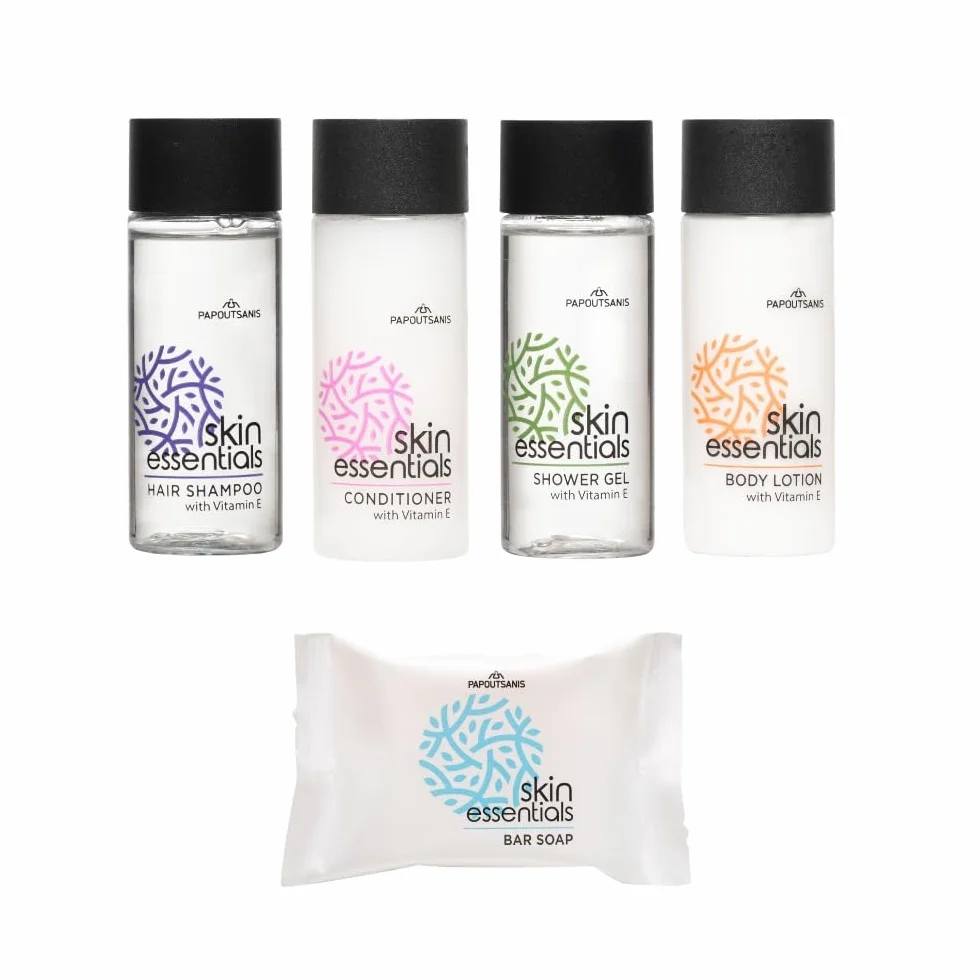 Flexi Amenities Set Cortesia Hotel Skin Essentials 33 ml Linea Cortesia Completa 50 Set (250 pezzi)
