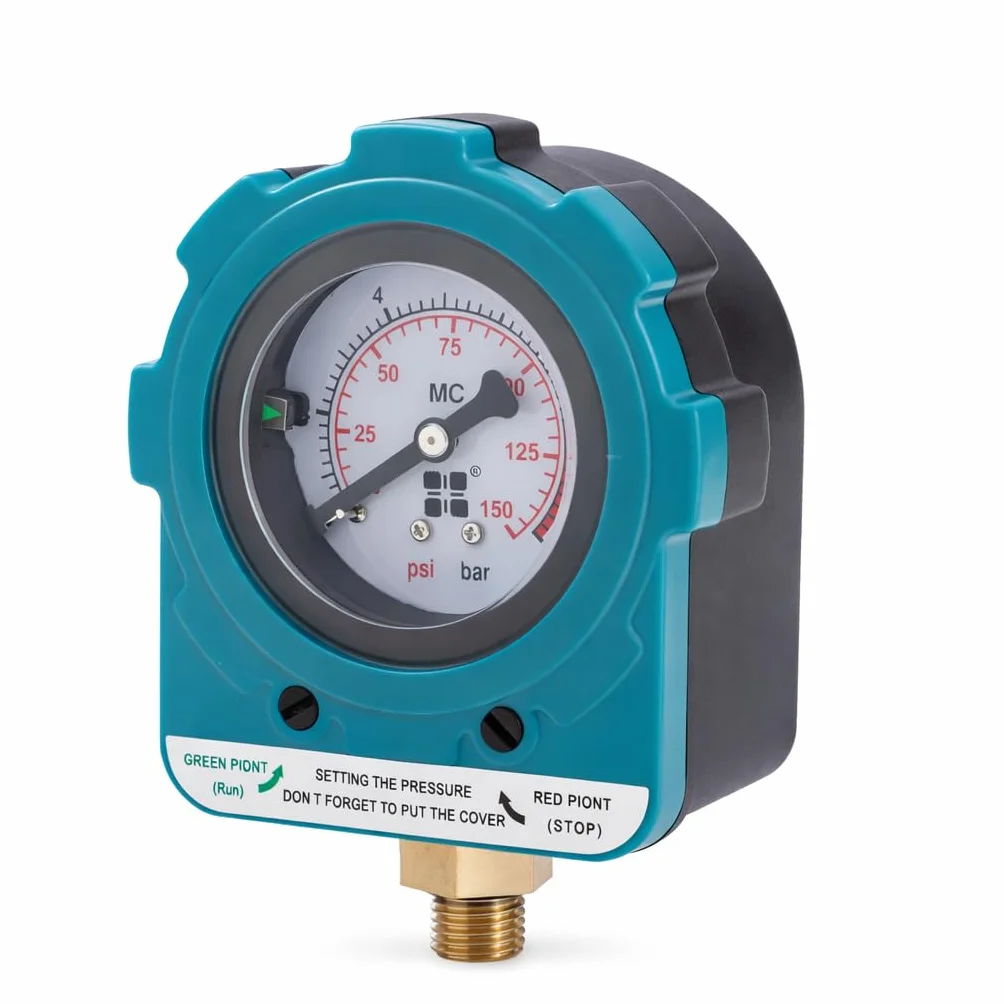 KATSU Interruttore di Controllo Automatico della Pressione della Pompa dell'Acqua, Regolatore Elettronico della Pressione Regolabile, per Pompa Sommersa, Pompa da Giardino, Compressori d'Aria