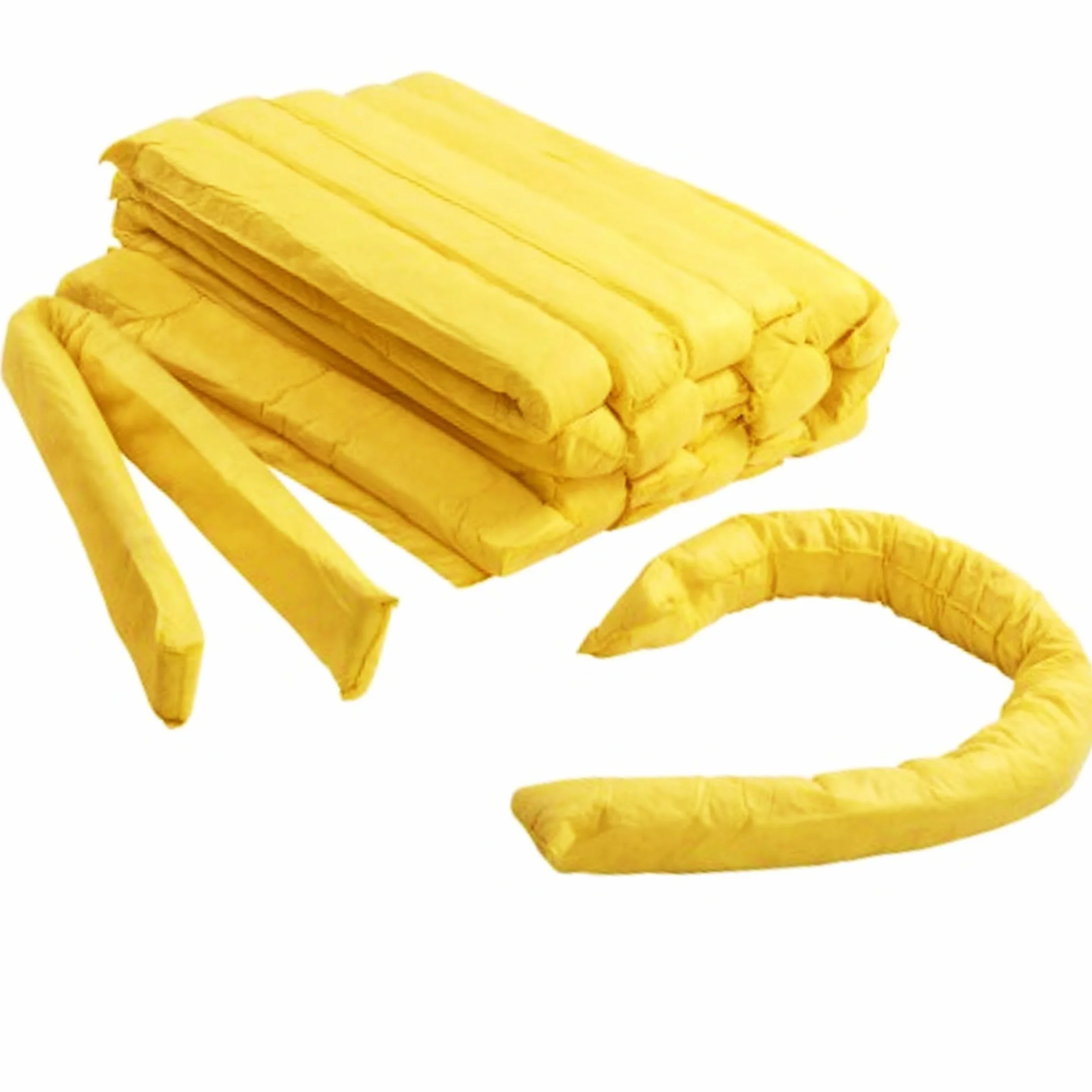Bricoloco Barriera assorbente per prodotti chimici, oli, idrocarburi e acque. Delimitare e assorbire fuoriuscite chimiche, isolare aree, macchinari, luoghi di passaggio, ecc. (10, 8 cm x 120 cm)