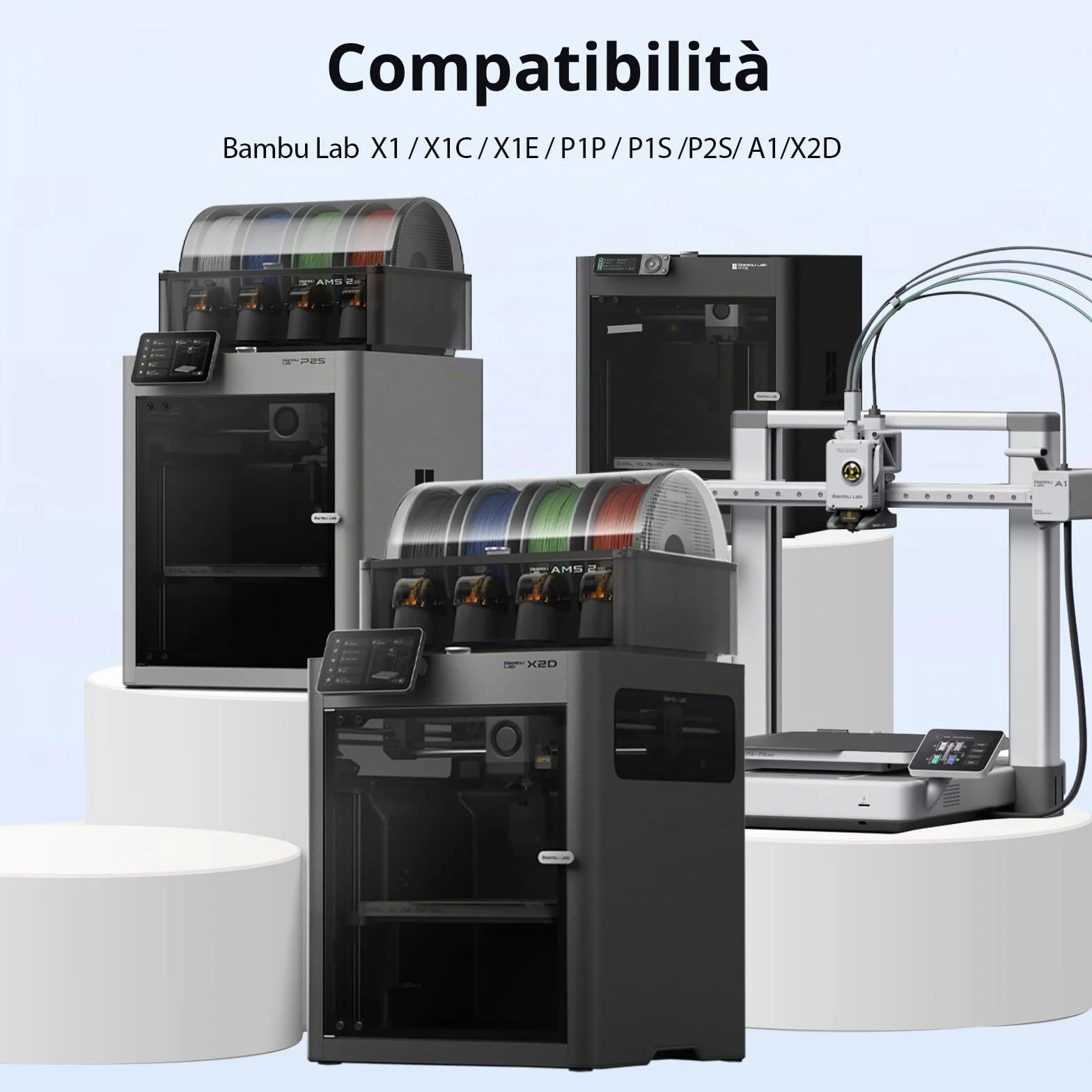 UniTak3D X2D/A1/P2S Double Sided PEI Piattaforma 257 * 257mm,Smooth+Textured Build Plate, Bed Plate Compatible with Bambu Lab X2D/A1/X1/X1C/X1E/P1P/P1S Stampanti 3D-Flexible Magnet NOT Included