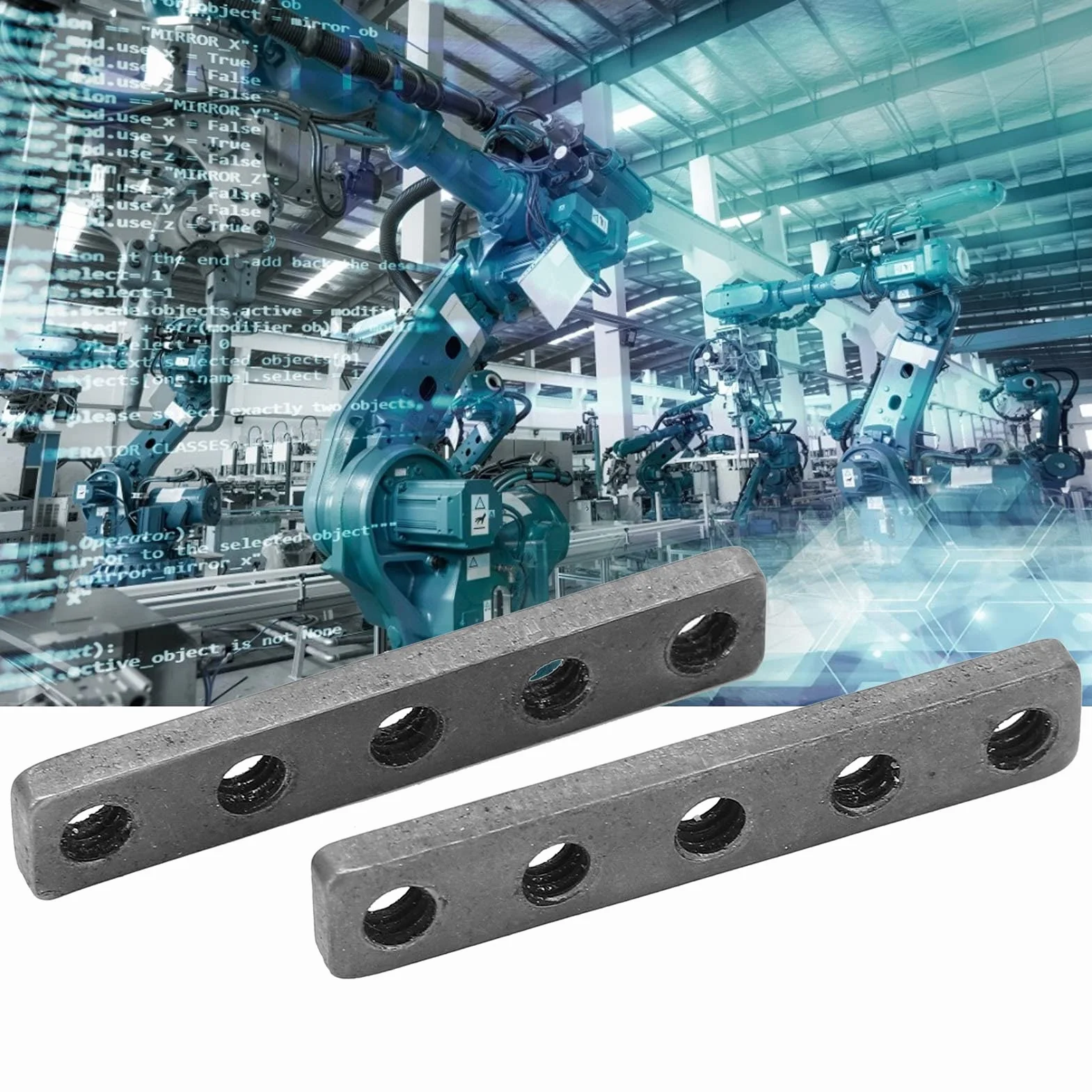 Fafeicy Piastra Filettata Acciaio Inossidabile M4X0,7mm 39x7x3mm Robot Industriali