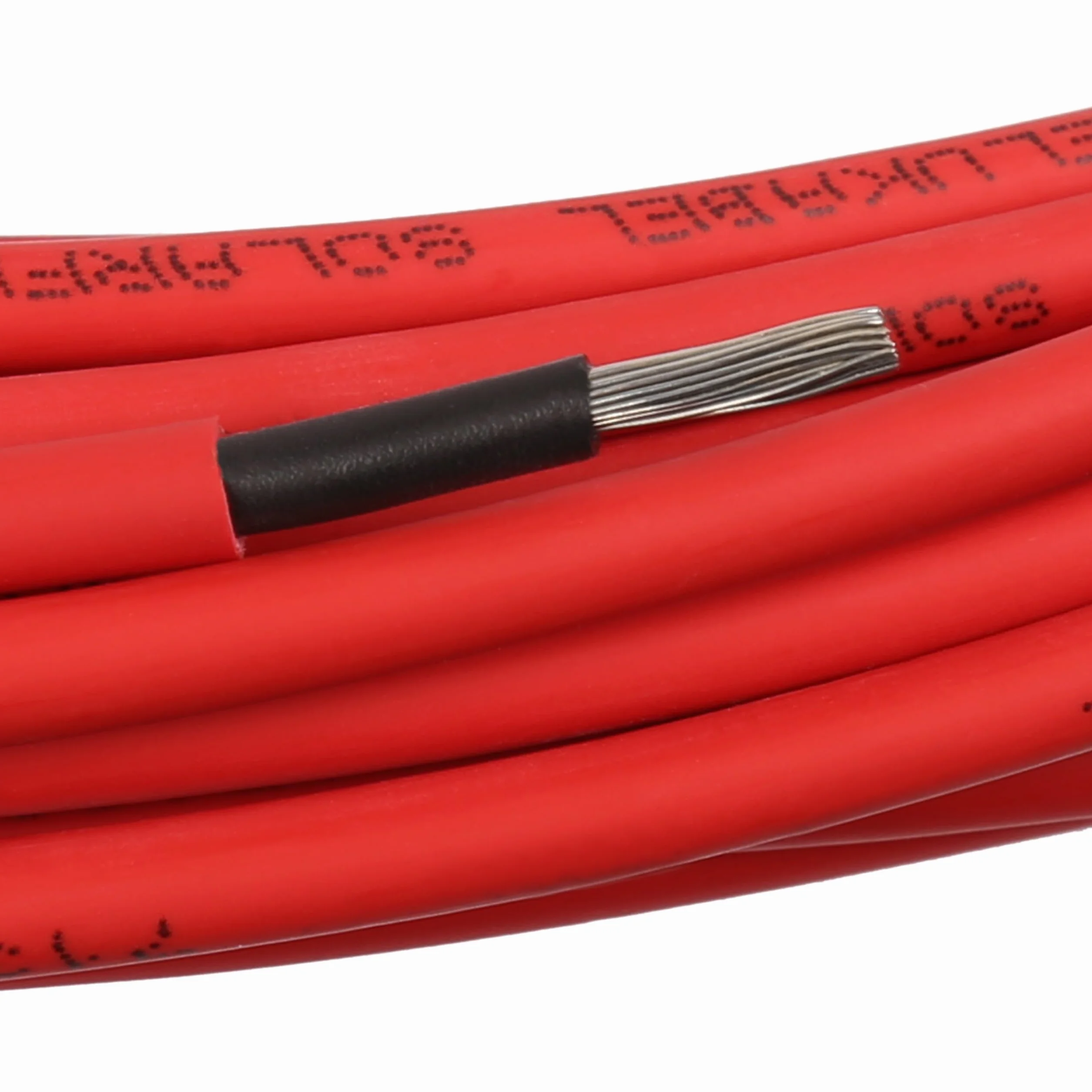 Cavo solare per impianti fotovoltaici 4mm² - SOLARFLEX-X H1Z2Z2-K Made in Germany (25 m, Rosso)
