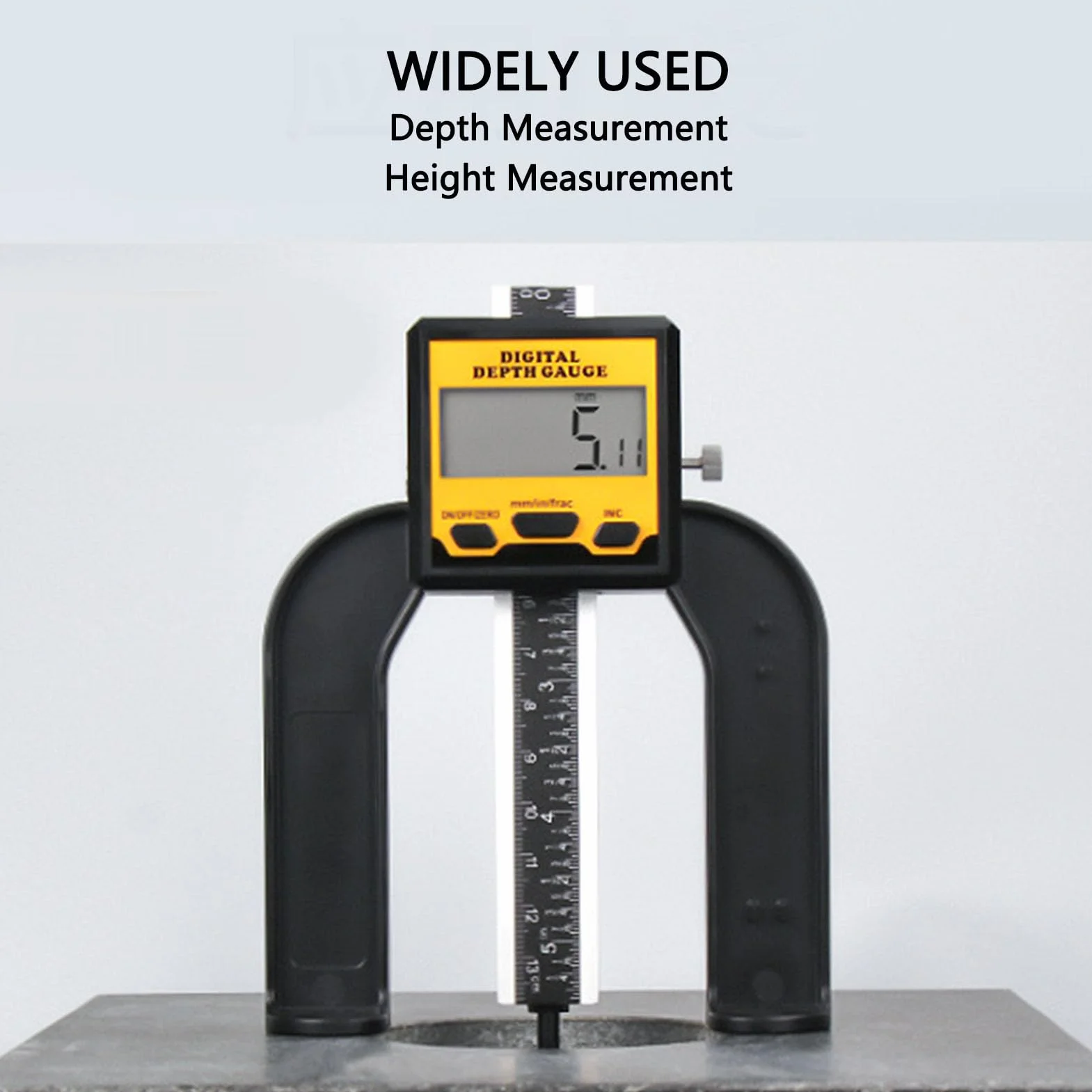 Misuratore di altezza digitale profondimetro con base magnetica 0,01 mm per tavolo router legno
