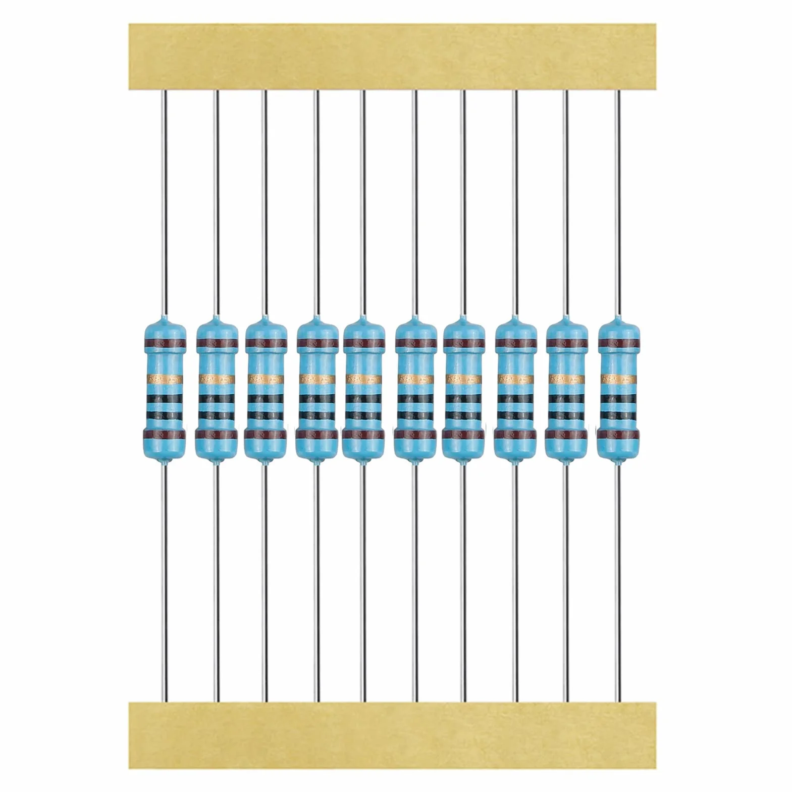 AUKENIEN 1/4W Kit Resistenze Resistori Elettrici 40 Valori 400 pezzi 0 Ohm-10M Ohm Resistenza 1% Metallico Film