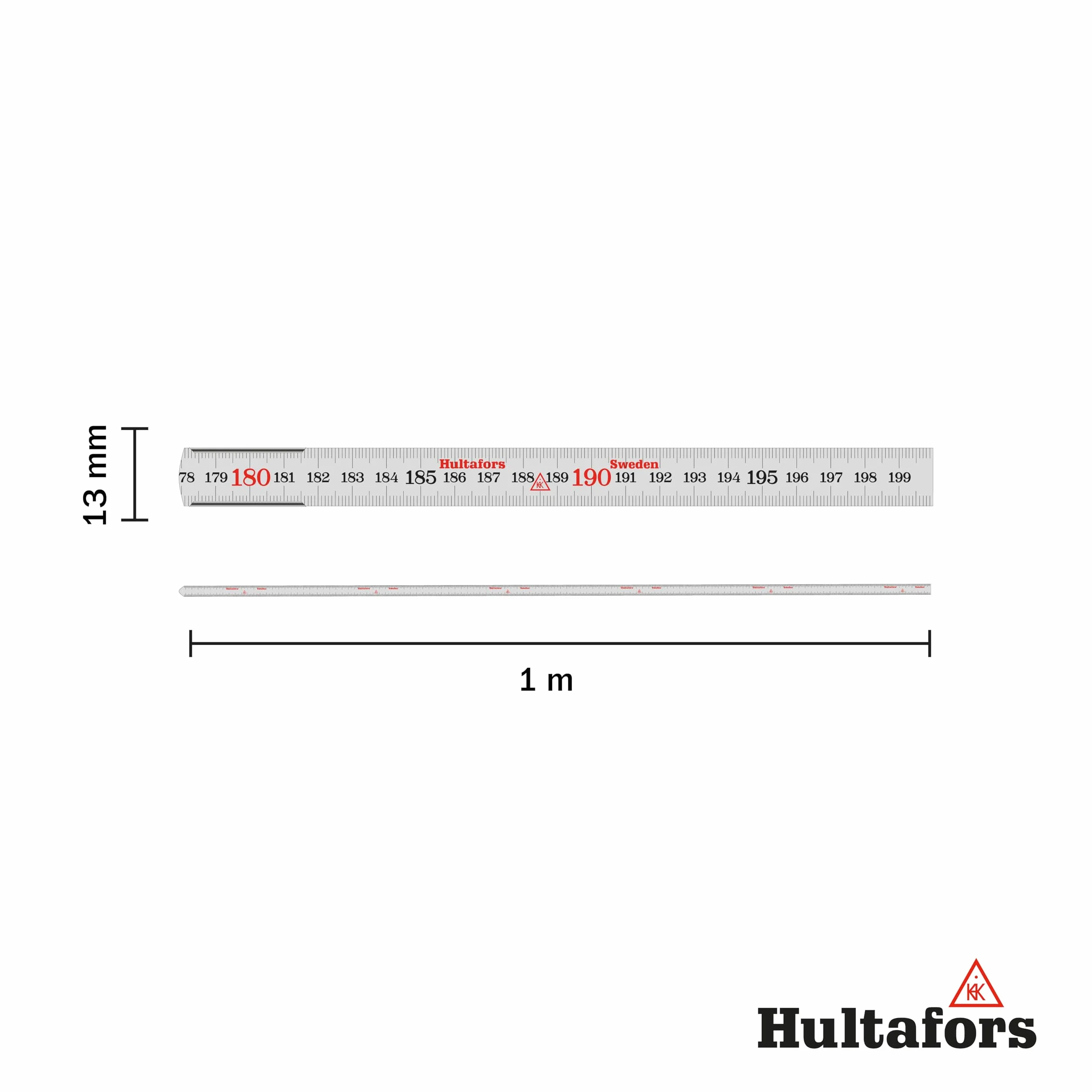 Hultafors 200364 1 m "G59 – 2,5-25,4 cm Metro pieghevole, colore: bianco