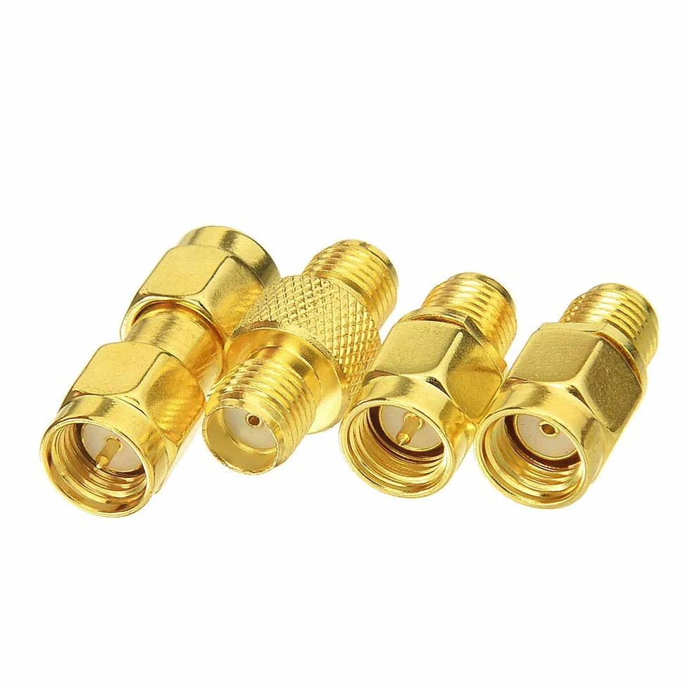 Superbat Connettore SMA 50ohm Femmina/Maschio RPSMA Kit 4 Pezzi RF per Antenna WiFi