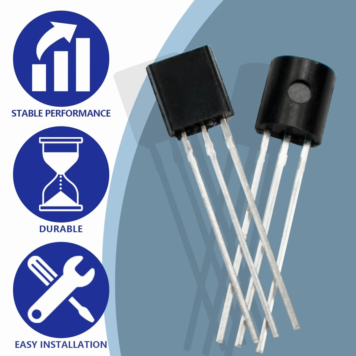 BJT Transistor di Potenza 2N2222 NPN Uso Generale 50 Pz