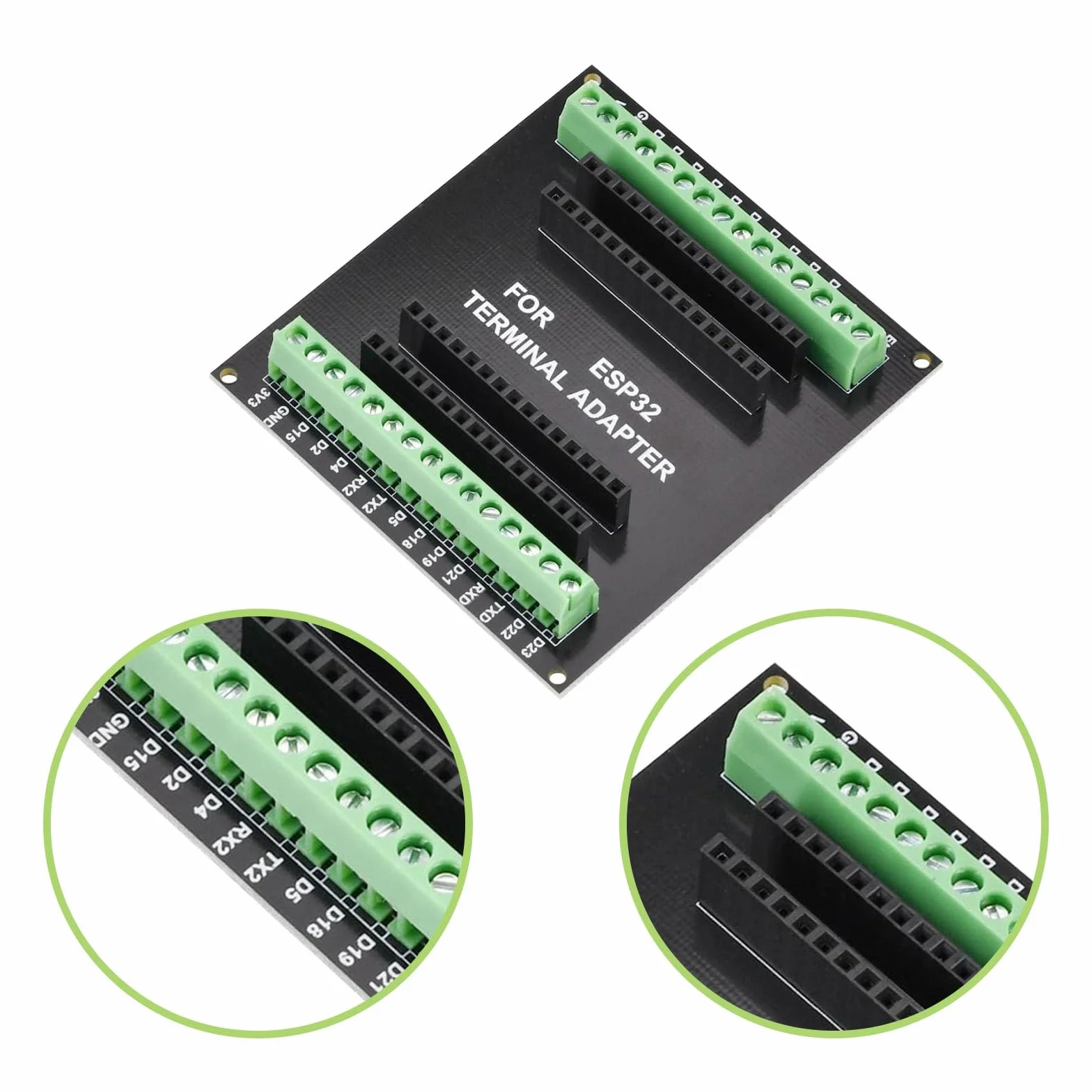 4 pezzi ESP32 Breakout Board per 30PIN, ESP32 scheda di sviluppo 2,4 GHz Dual Core WLAN + Bluetooth 2 in 1 microcontrollore ESP-WROOM-32 Chip per Arduino