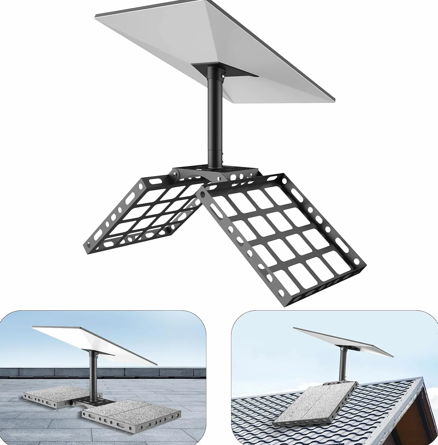 Starlink Gen 3 Standard V3 kit montaggio supporto parete tetto palo tubo adattatore antenna staffa regolabile 360°