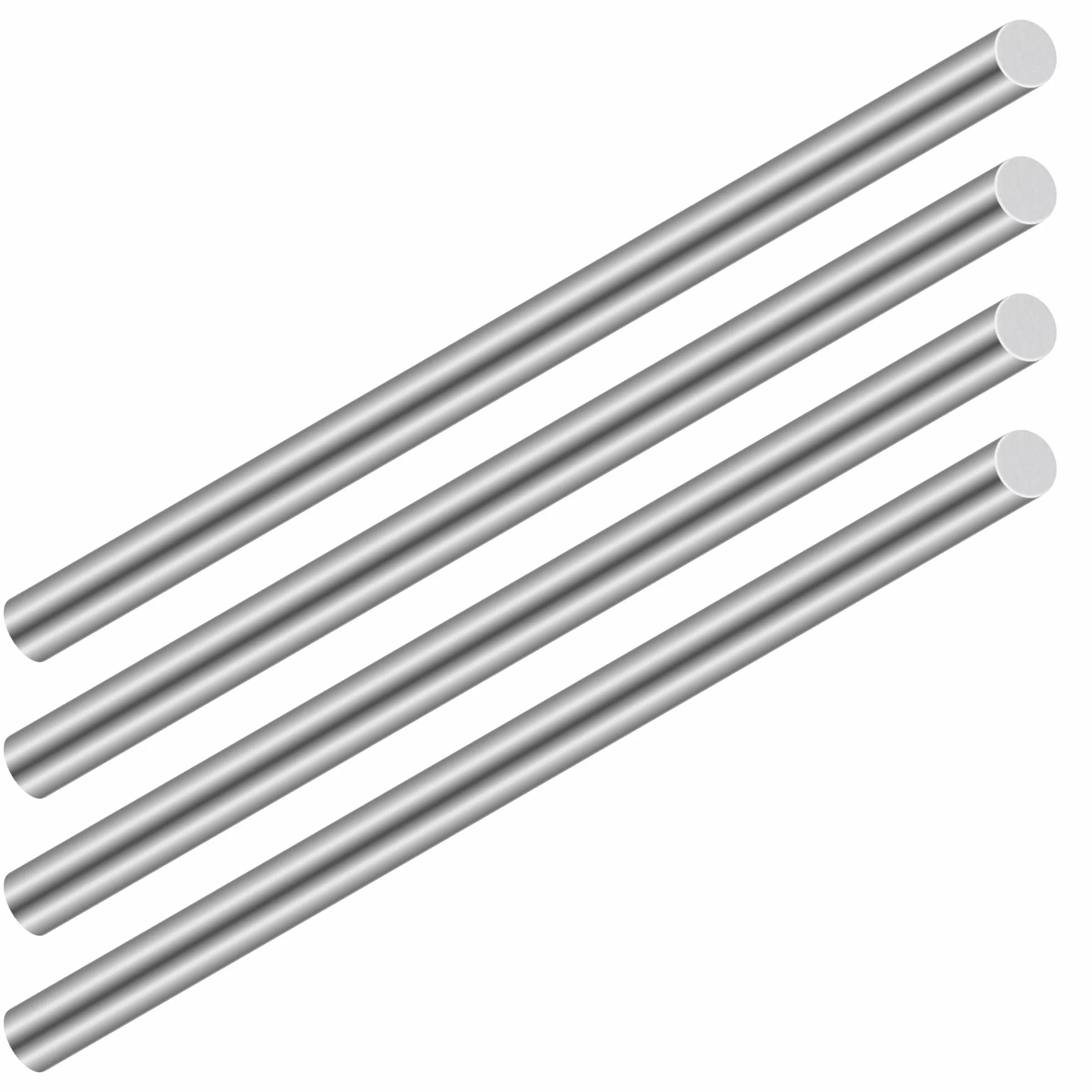 Barre tonde in acciaio inossidabile 304 10 mm x 100 mm per artigianato fai-da-te (4 pezzi)