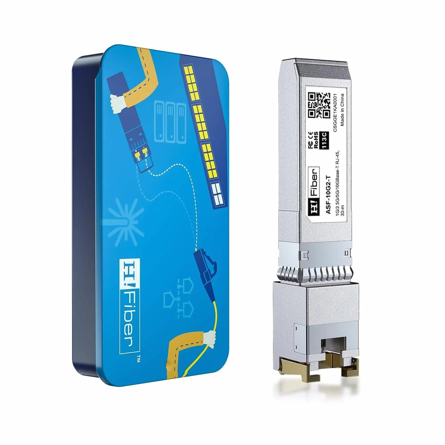 SFP+ RJ45 Transceiver 10Gbase-T 30m Marvell 113C Compatibile Cisco Ubiquiti MikroTik