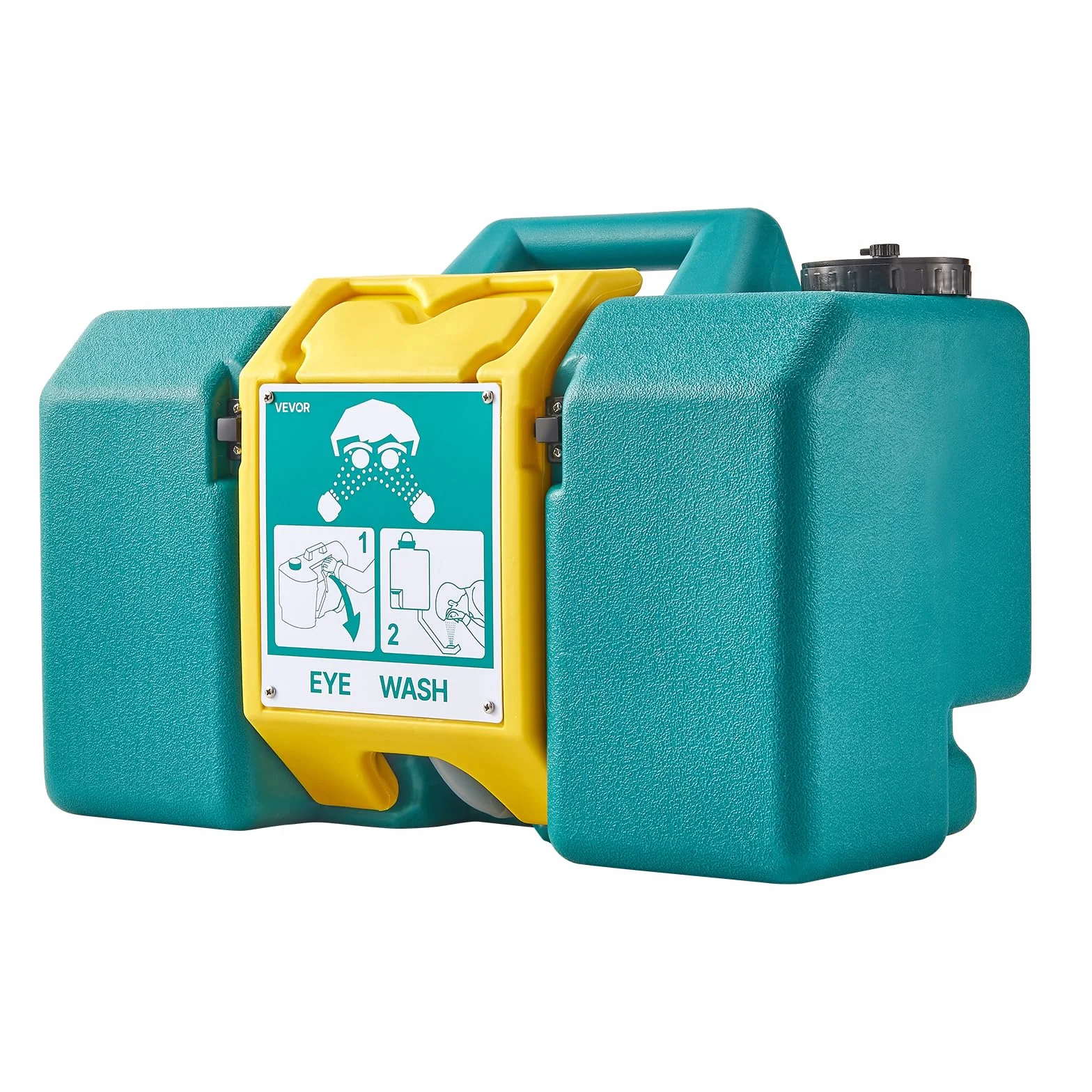 VEVOR Stazione di Lavaggio Oculare di Emergenza 535 x 245 x 355 mm Portatile con 2 Spruzzi