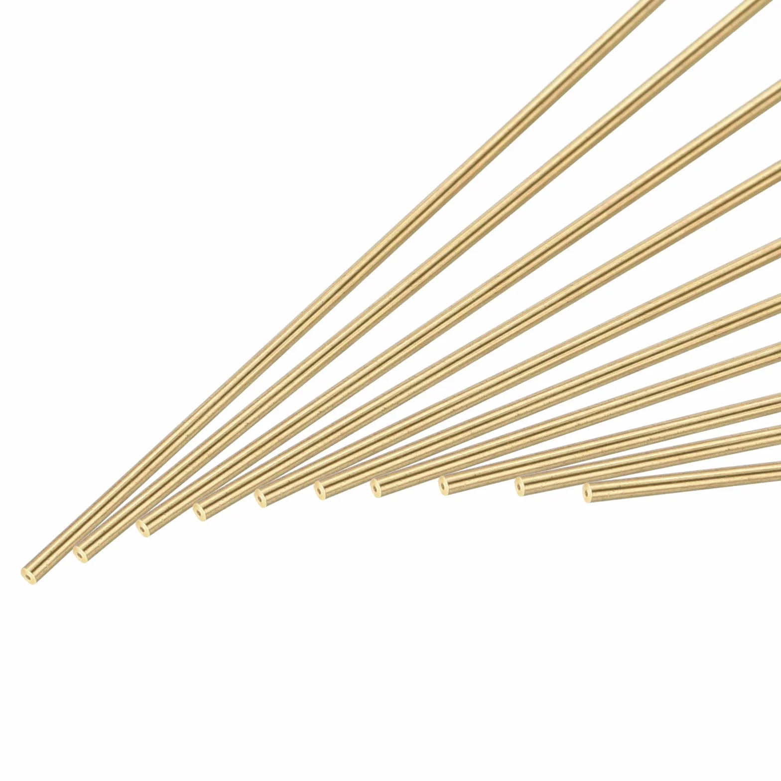 Asta Tonda in Ottone 1x300 mm, Asta Solida per Tornio Modellismo Fai-Da-Te, 10 Pezzi