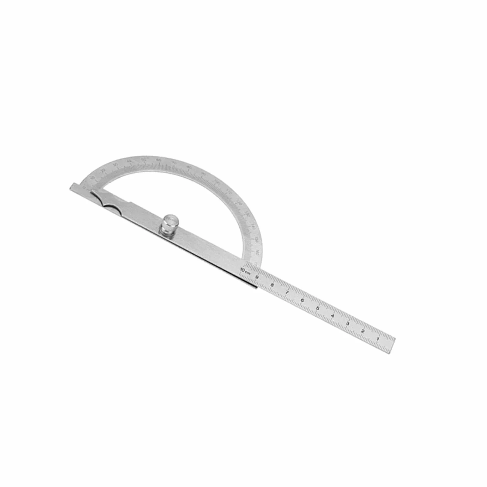Goniometro acciaio inossidabile 0-180 gradi righello 15cm 120x150mm