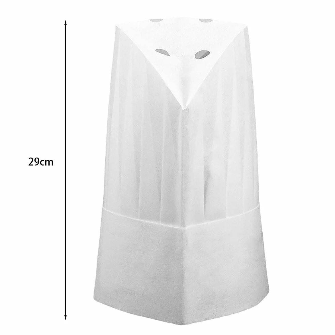 Set di Cappelli da Cuoco One-Time in Tessuto Non Tessuto Regolabili 20 Pezzi Bianco