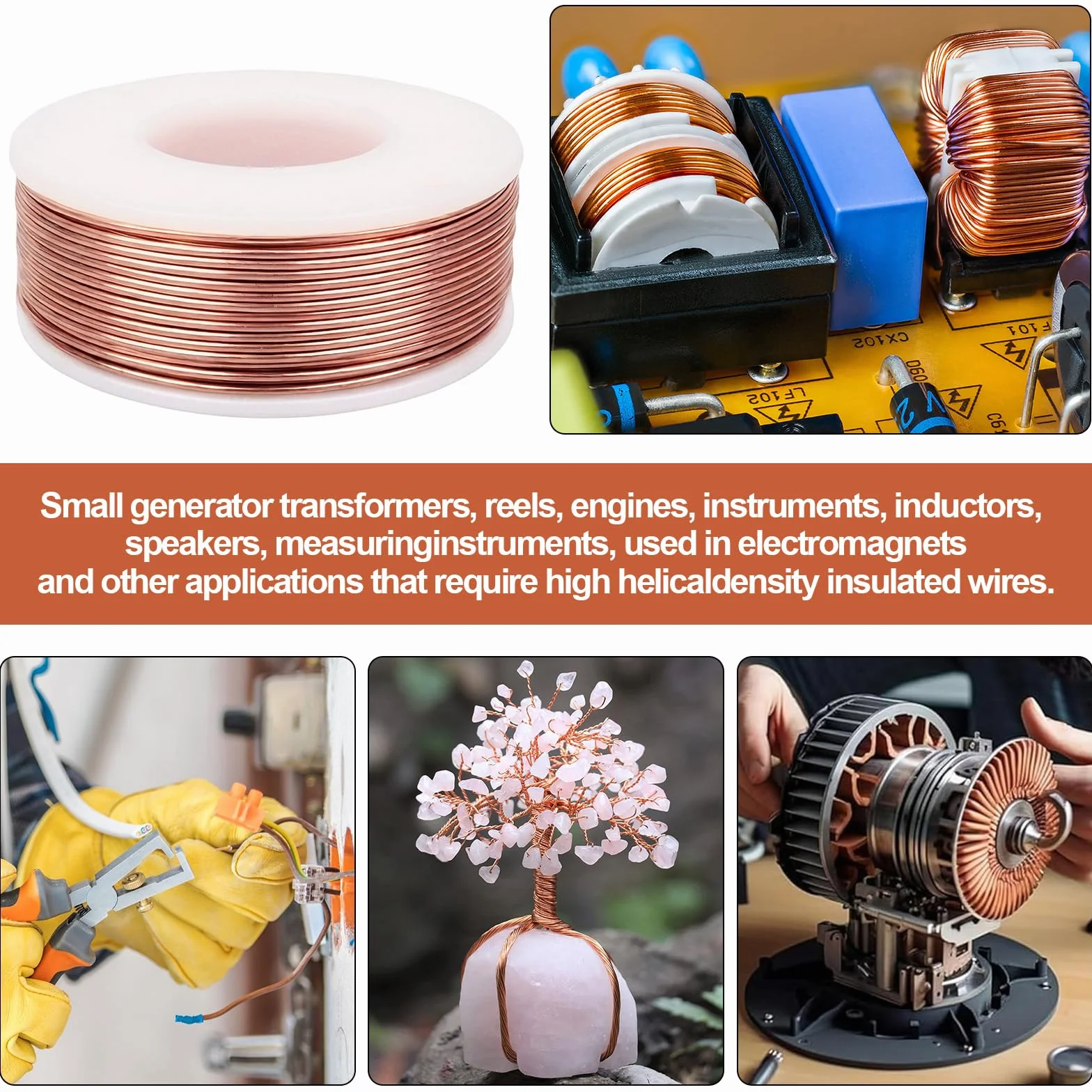 Filo di rame smaltato, filo di rame puro 1 mm x 20 m, per saldatura, esperimenti, gioielli, giardino, piante, bobine magnetiche, trasformatori e motori elettrici