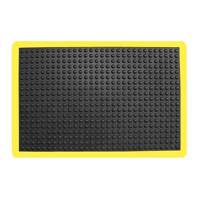 Vivol Tappetino ergonomico 60 x 90 cm nero giallo antiscivolo antiaffaticamento