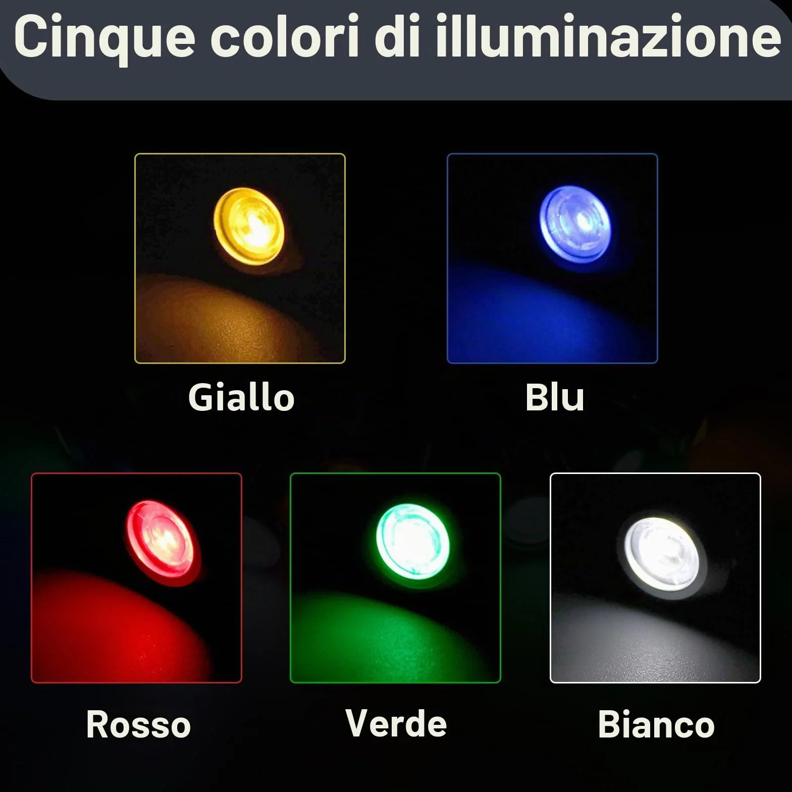 10 Pezzi Indicatore LED 6mm 12V-24V, Spia Luminoso Pannello LED Impermeabile 6mm Precablato per Auto, AC/DC 12-24V, Spia Luminosa con Luce Rossa, Gialla, Blu, Verde e Bianca, Classe Energetica A+++
