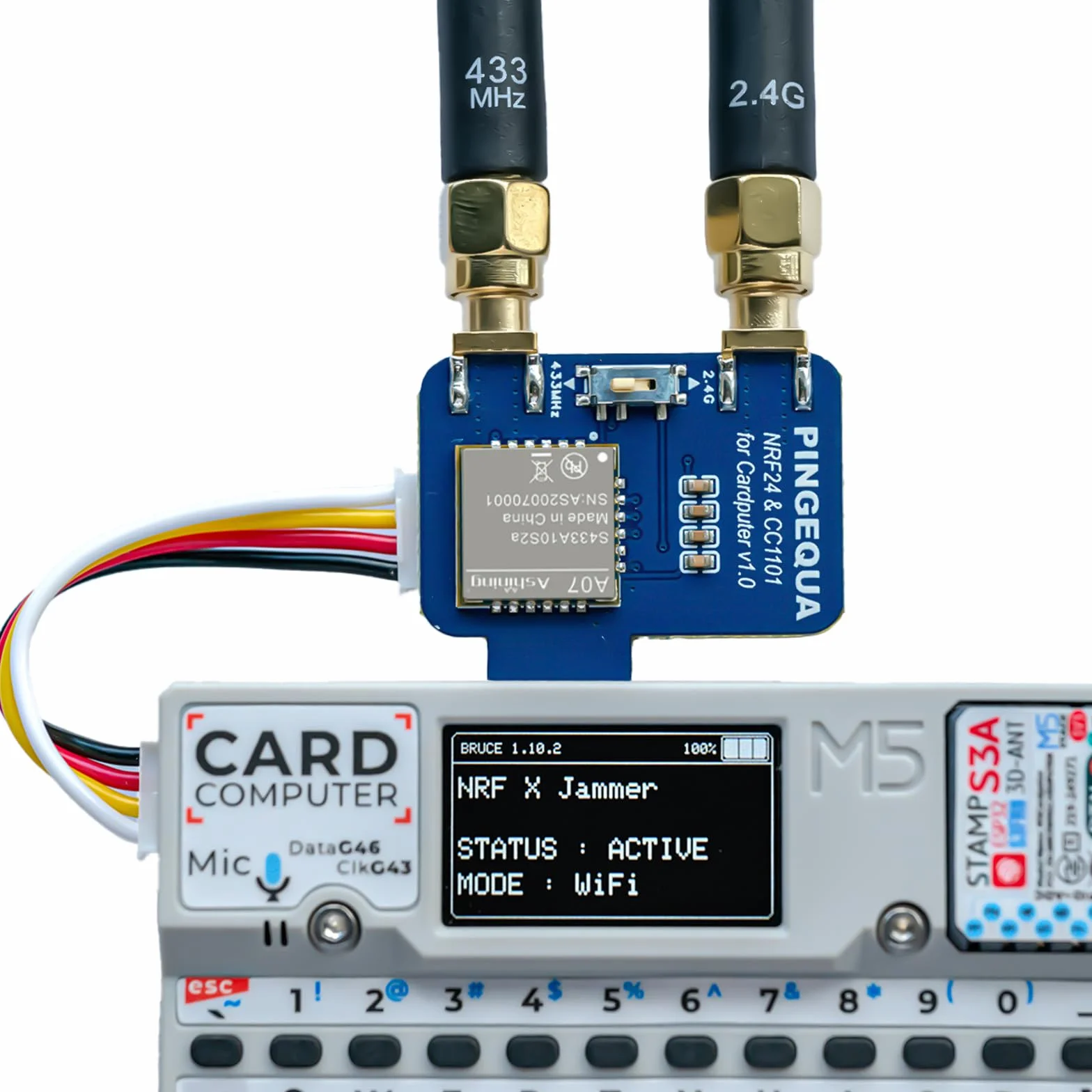 Modulo RF CC1101 per M5Stack Cardputer, Devboard 433MHz Compatibile con Firmware Bruce