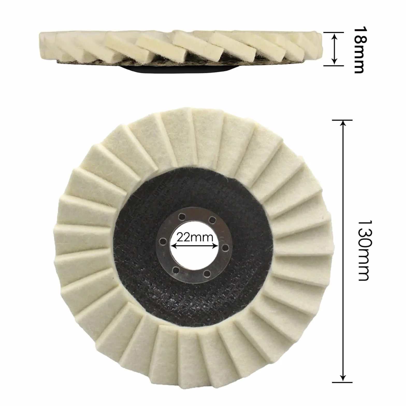 Dischi per lucidatura 125 mm x 22,2 mm per levigatrice angolare