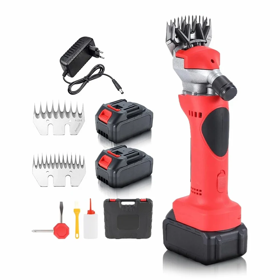 Tosatrice Elettrica Professionale per Pecore 48V Kit Completo Ricaricabile con Doppia Batteria