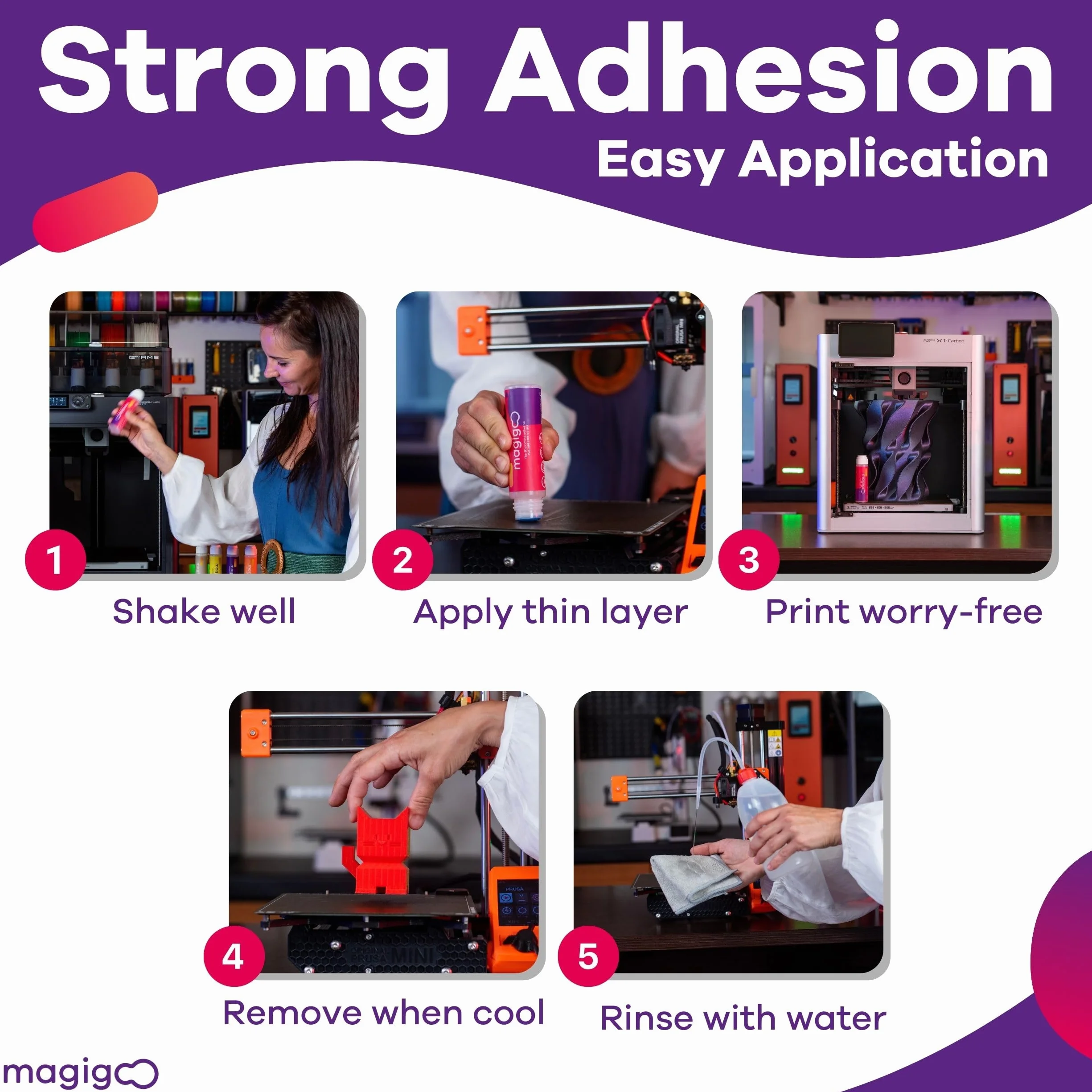 Magigoo, adesivo per stampa 3D all-in-one, 1.75 mm, 85 g, 1 unità, MO2016, Incolore, Termoplastica