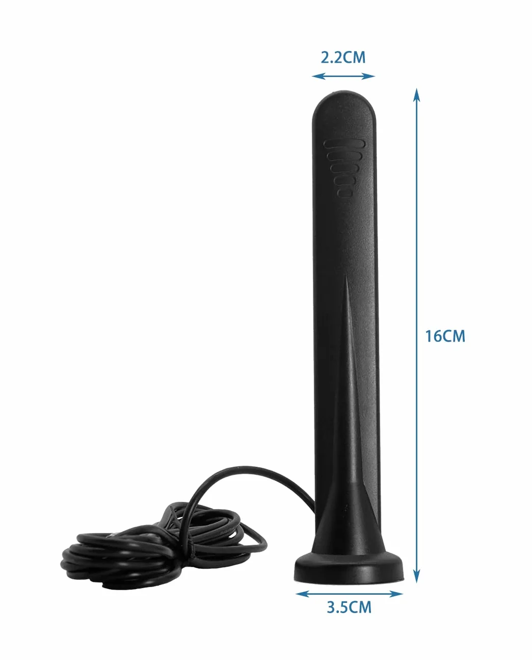 Vecys 4G LTE Antenna SMA Maschio 8DBi GSM/3G/4G/5G Omni-direzionale Impermeabile con Base Magnetica Cavo 3M RG174 Nero