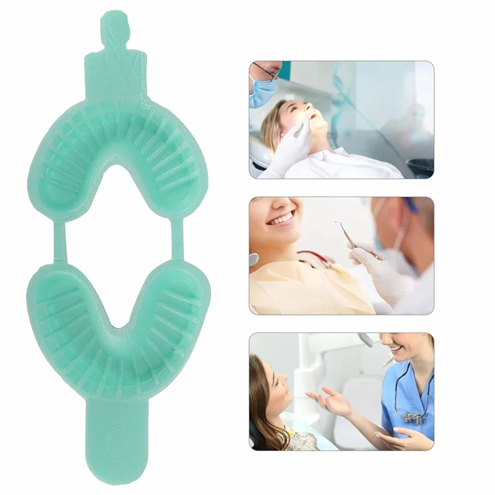 Vassoi dentali monouso al fluoro, doppio strato, kit 50 pezzi (S)