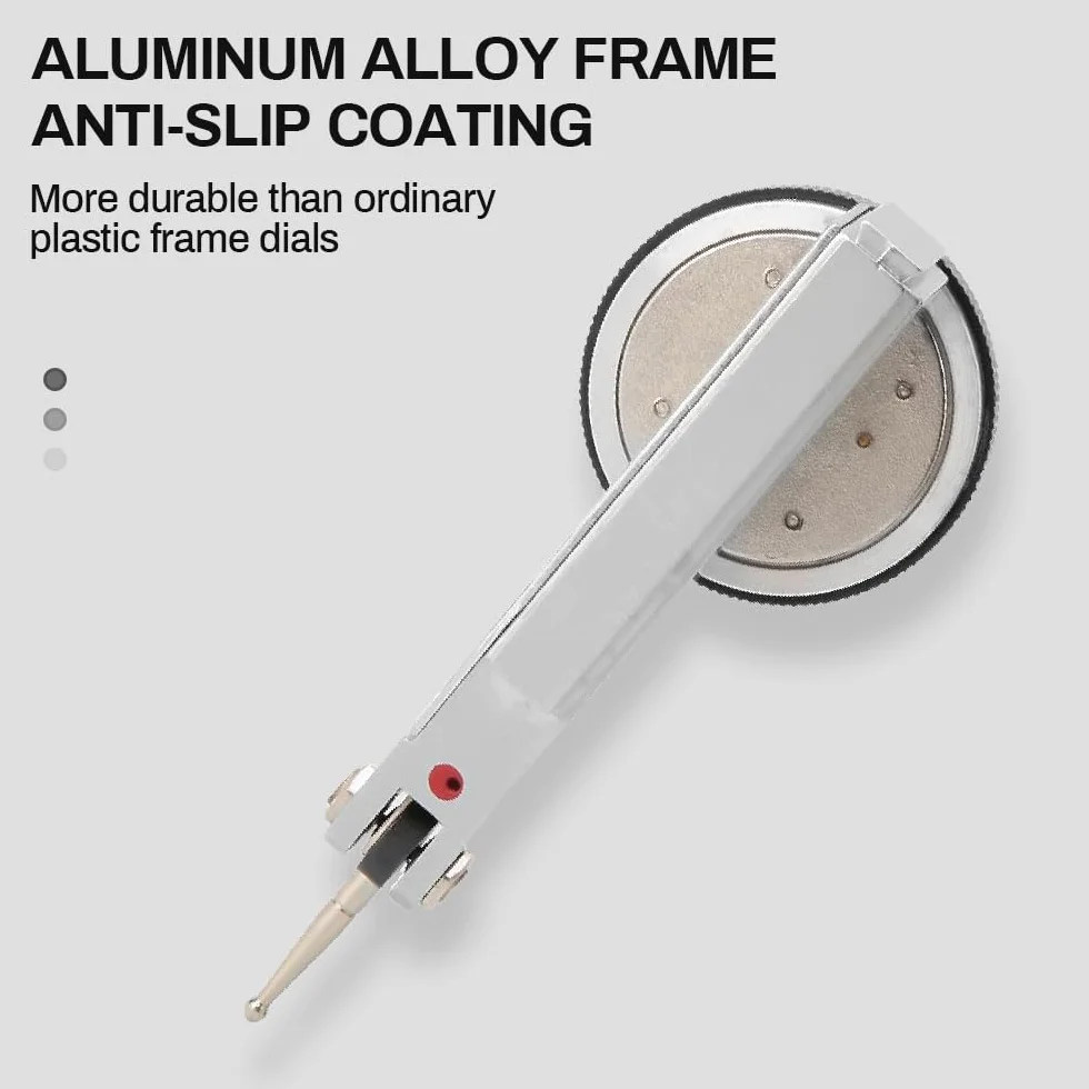 Indicatore di Test del Quadrante, Calibro DTI 0-0,8 mm, Precisione 0,01 mm per Misurazioni ad Alta Precisione con Regolazione a 240°, Design Completamente Chiuso