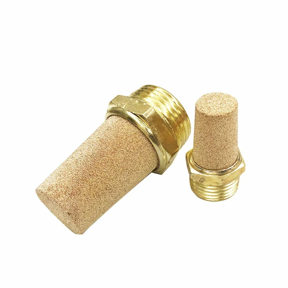 Silenziatore pneumatico 1/4" BSP filettatura maschio ottone regolatore flusso d'aria confezione da 2