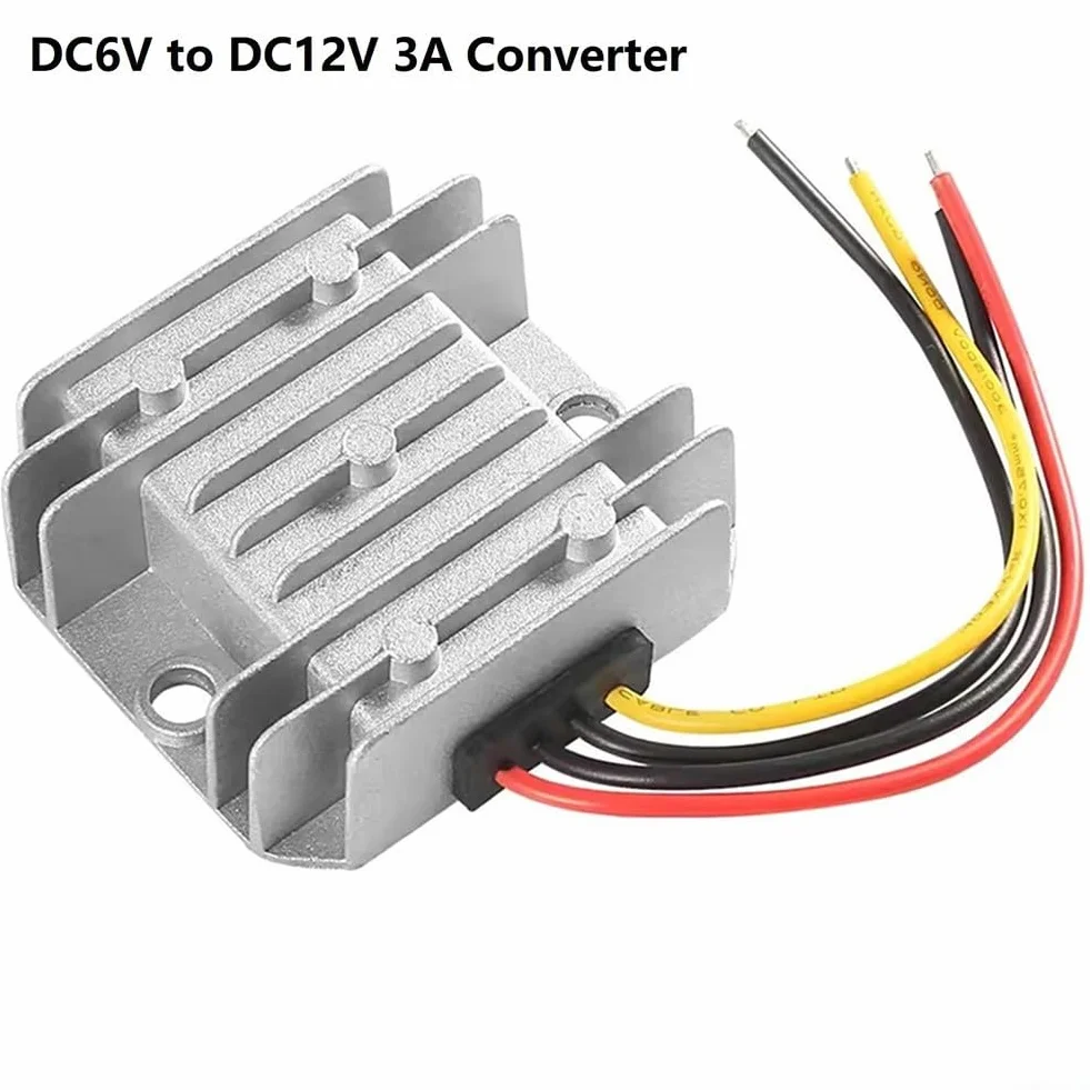 DC 6V (5V-11V) a 12V step-up convertitore di tensione 3A 36W con guscio in alluminio impermeabile IP68, regolatore di potenza CC ad alta efficienza per settore automobilistico, marino,