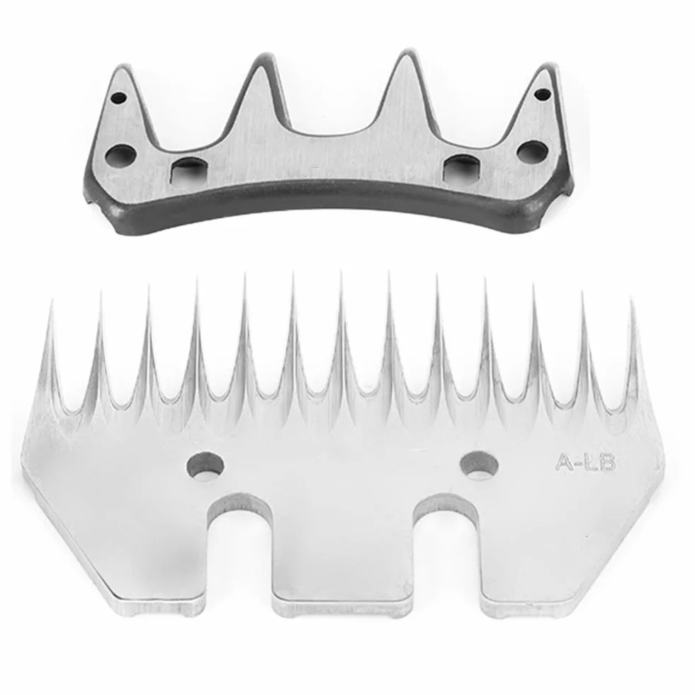 Lame per Forbici per Pecore in Acciaio Inossidabile 13 Denti Lama Diritta e Oscillante