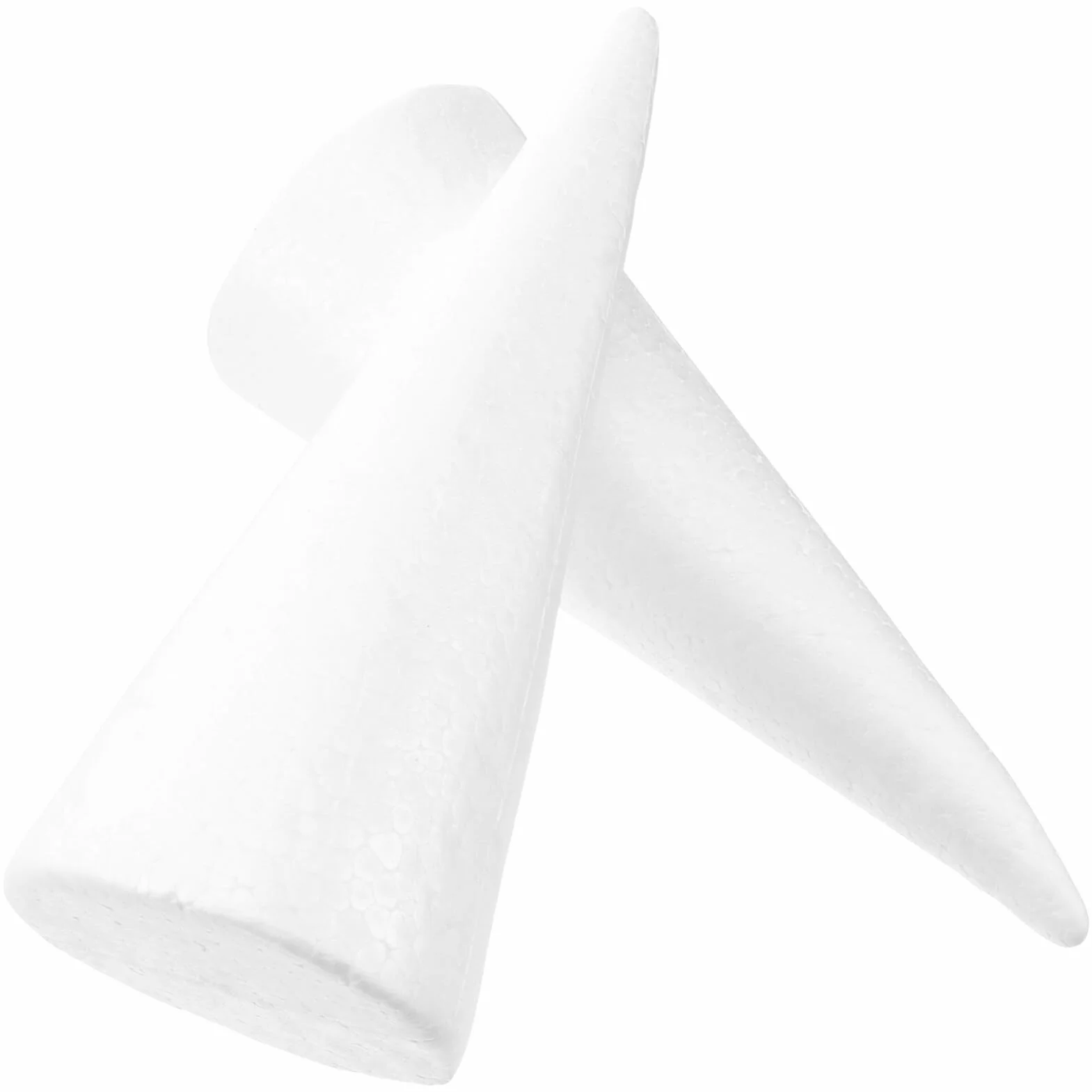 Happyyami Coni di polistirolo in schiuma per fai da te, coni di polistirolo bianco, torre conica di schiuma, materiale artistico per Natale, scuola, progetti fai da te 6
