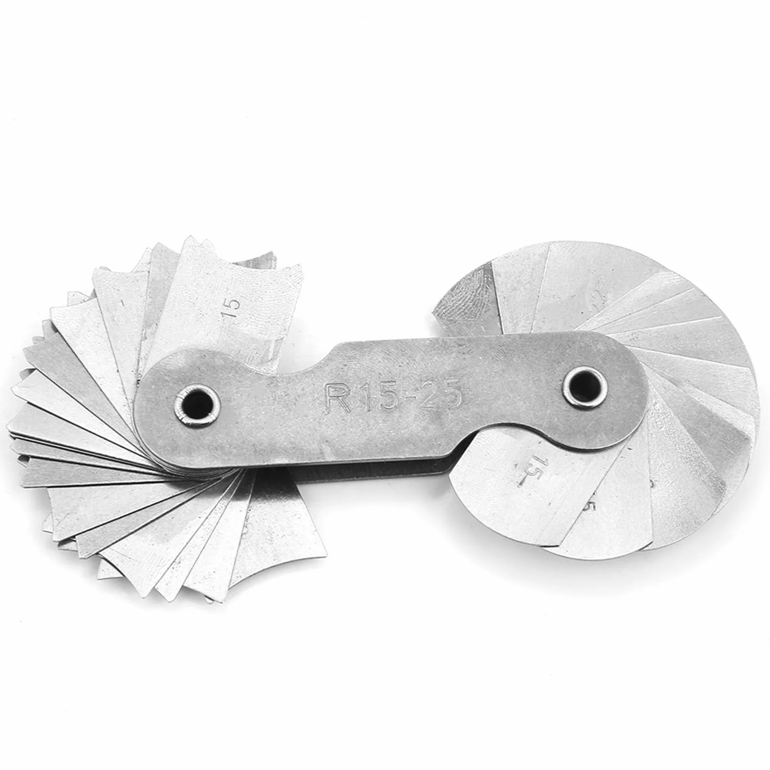 Raggio Strumento di misura convesso concavo in acciaio inossidabile R0.3-1.5 R1-6.5 R7-14.5 R15-25 per costruttori utensili stampi
