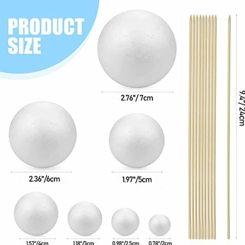 PlanetModel Crafts Dasing Set Sistemi Solari 14 Palline Schiuma Progetti Scolastici