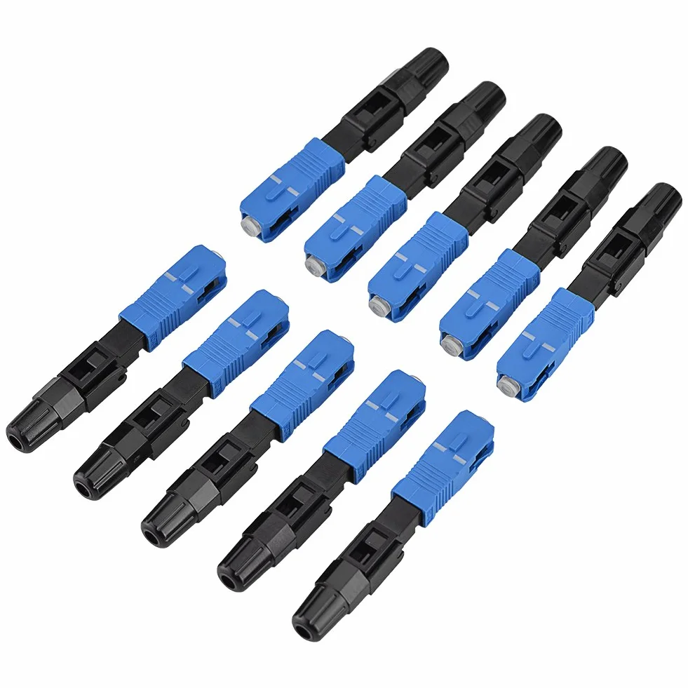 Connettore SC Fibra Ottica Monomodale Adattatore Rapido Kit Terminazione Plastica