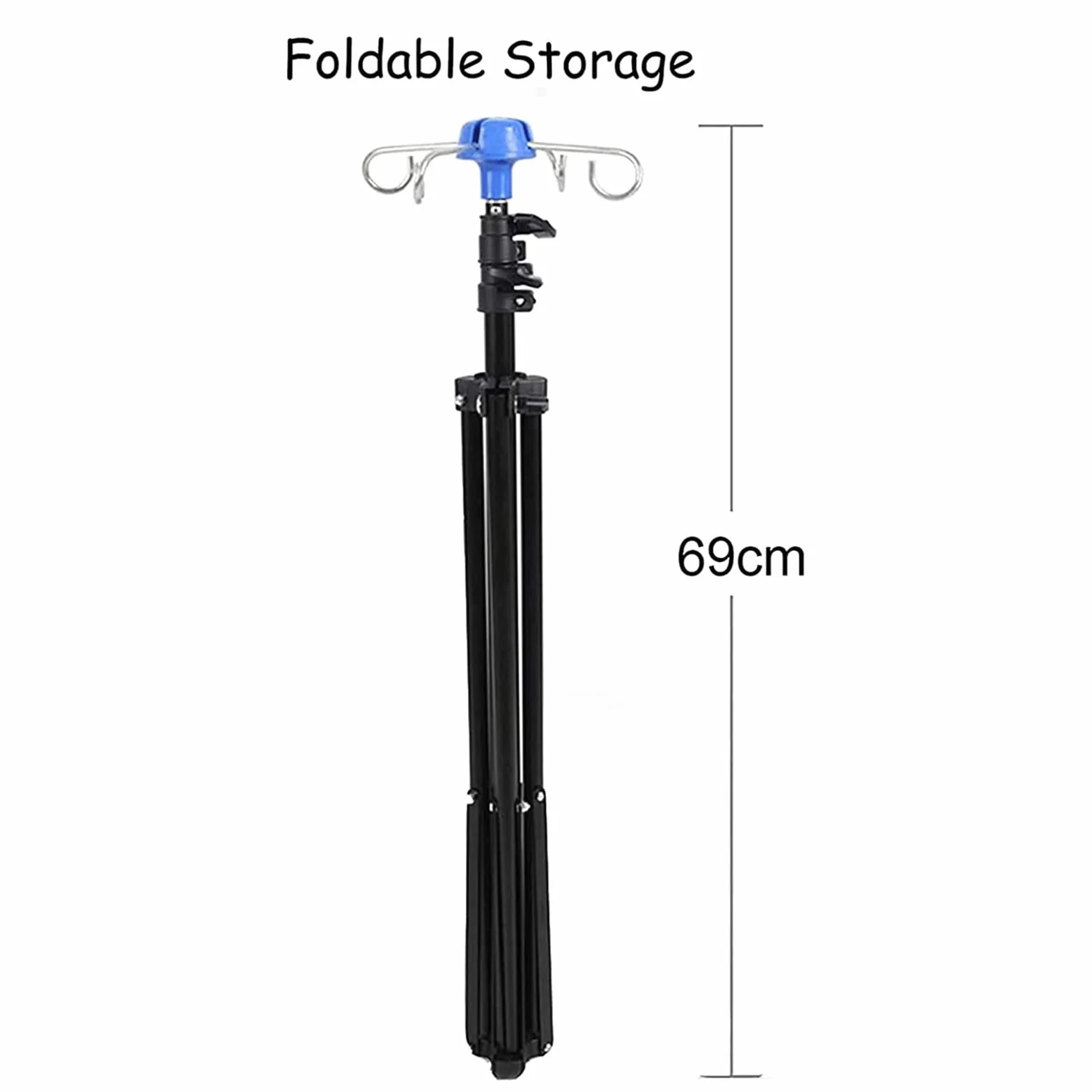 Supporto per Infusione Portatile, Asta Flebo Supporto IV Pieghevole per Asta IV con 4 Ganci Infusione Supporto per Borsa IV in Lega di Alluminio per Assistenza Domiciliare, Ospedale E Clinica