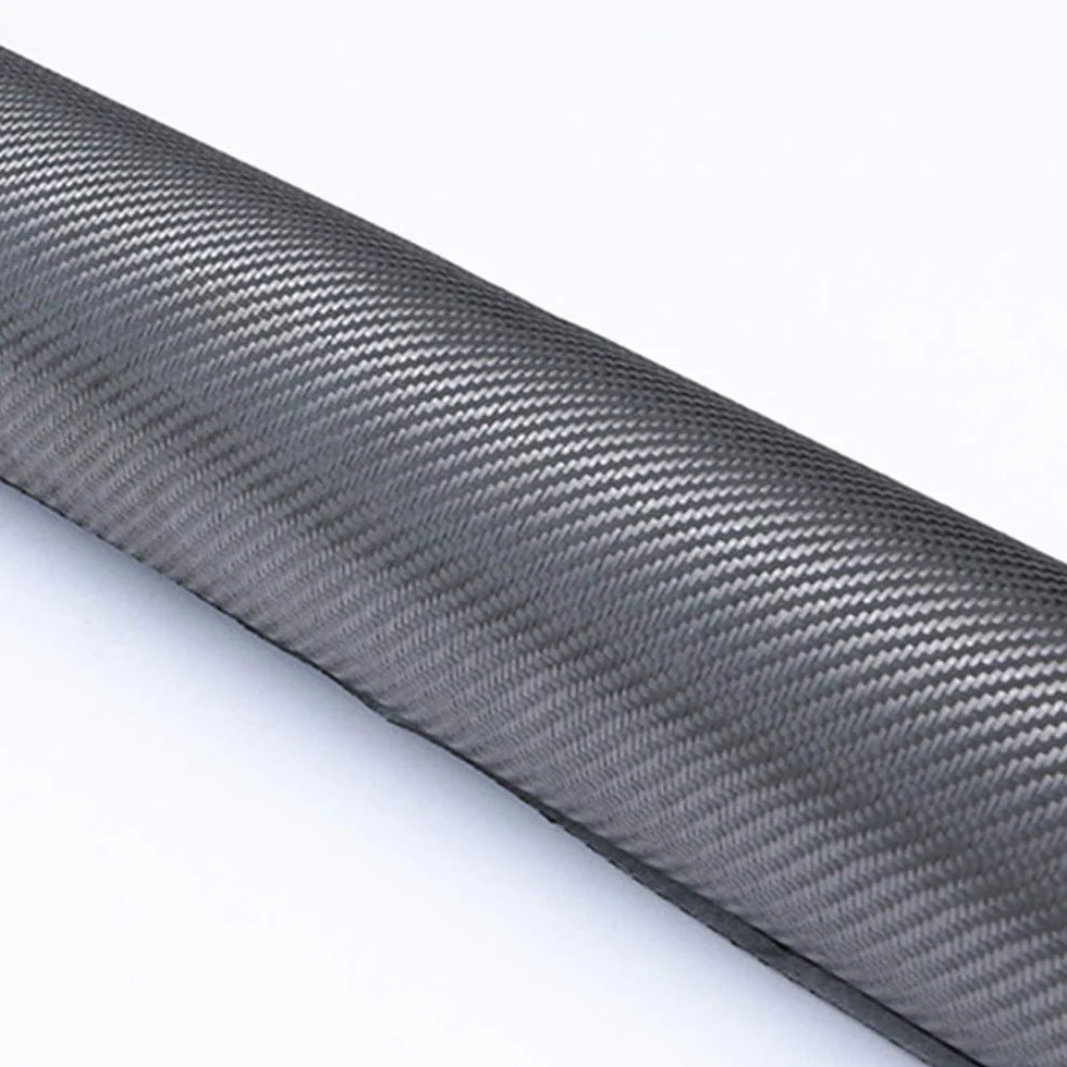 Tessuto in Fibra di Carbonio Nero 200g 50X200cm 3K Twill - Confezione Tubolare