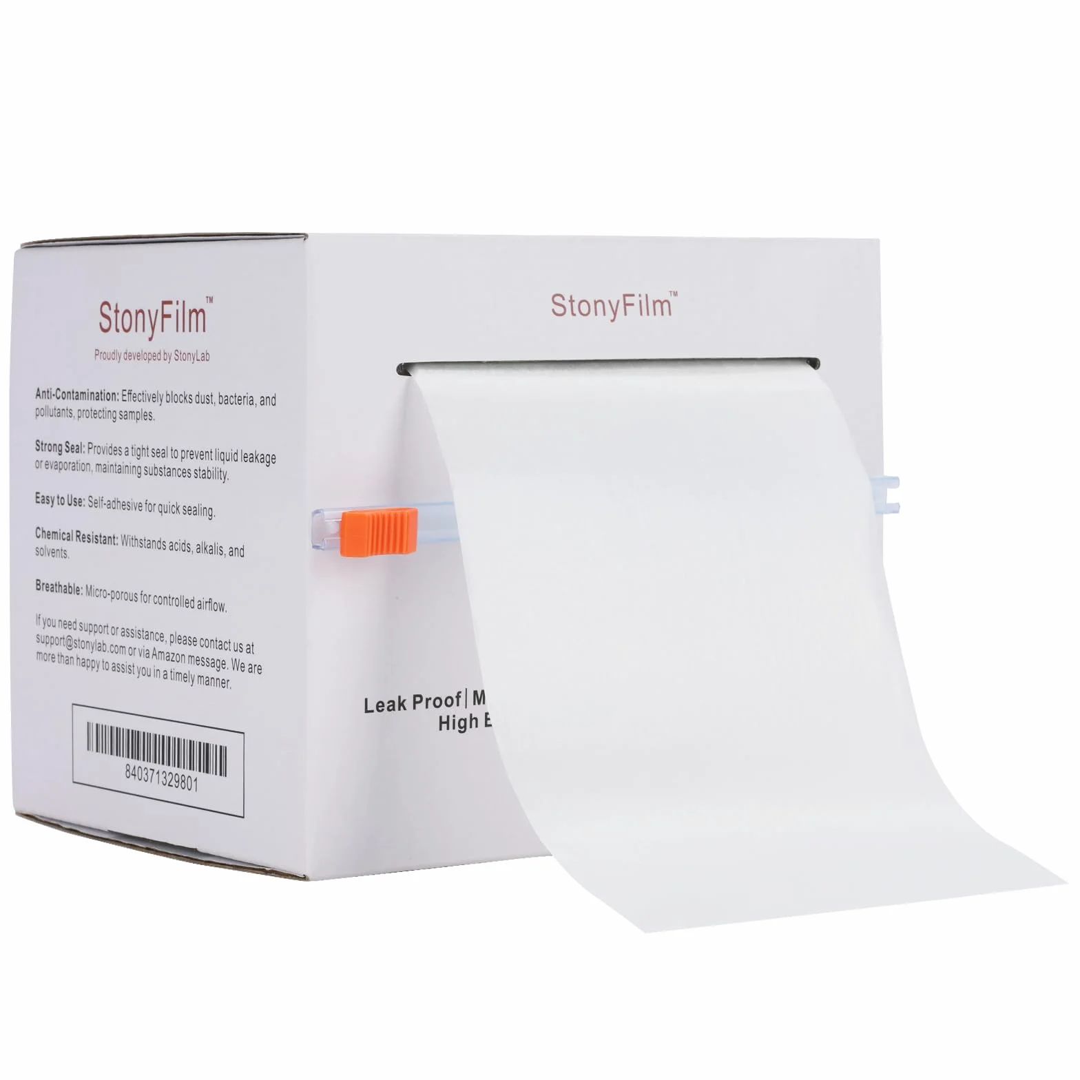 stonylab Pellicola Sigillante per Laboratorio, 10 cm x 38 m, Flessibile e Estensibile (Oltre 500%), Auto-Adesiva per Contenitori da Laboratorio, Previene Perdite ed Evaporazione