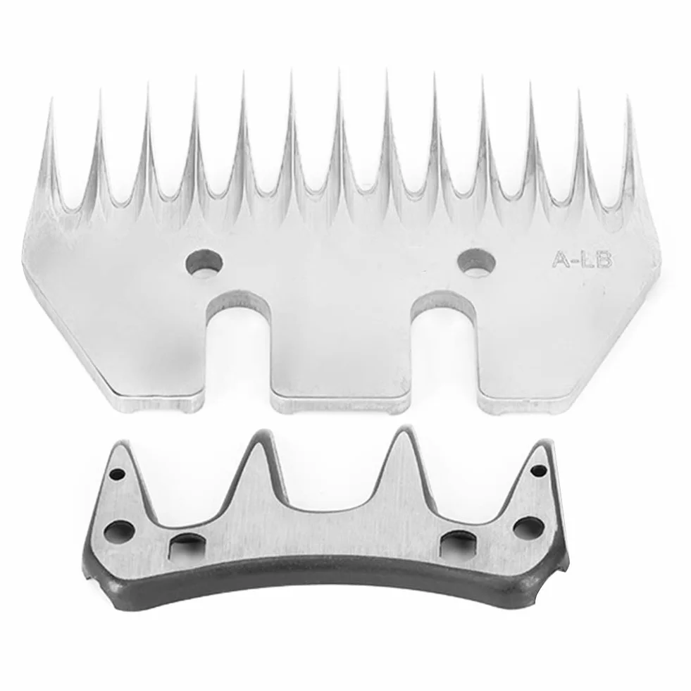 Lame per Forbici per Pecore in Acciaio Inossidabile 13 Denti Lama Diritta e Oscillante