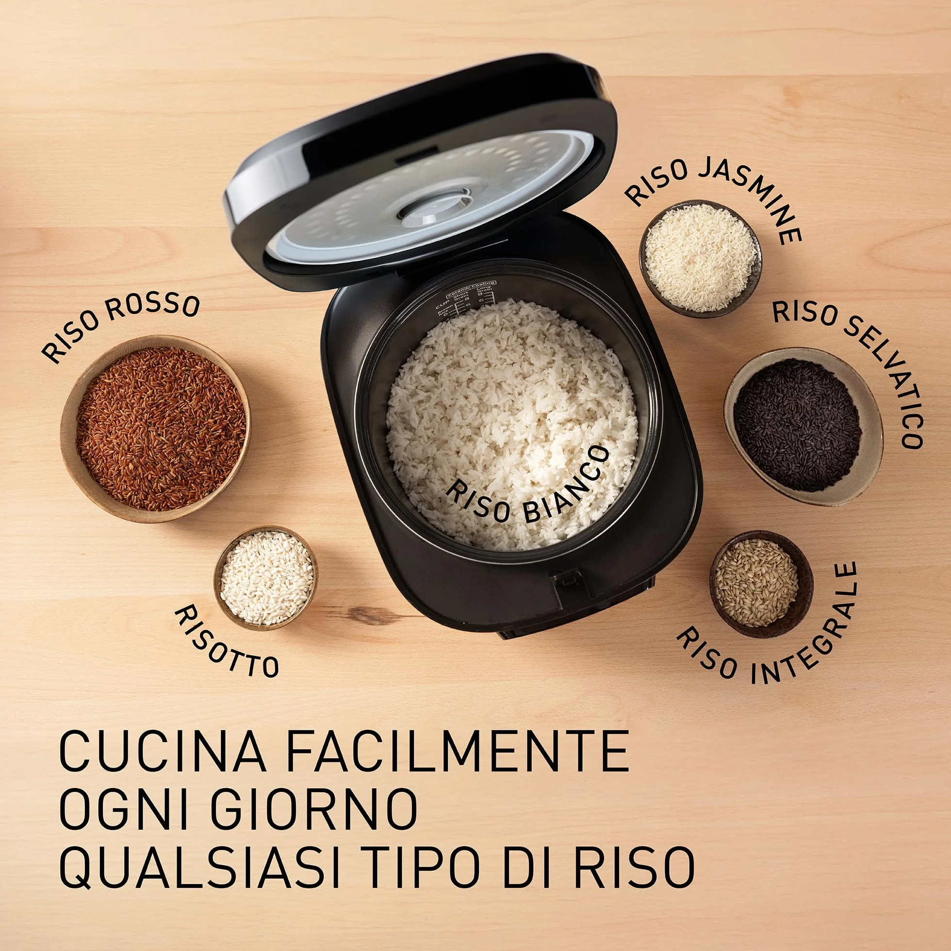 Panasonic Cuociriso Automatica con Vapore Fuzzy Logic, 1,5 litri, Nero