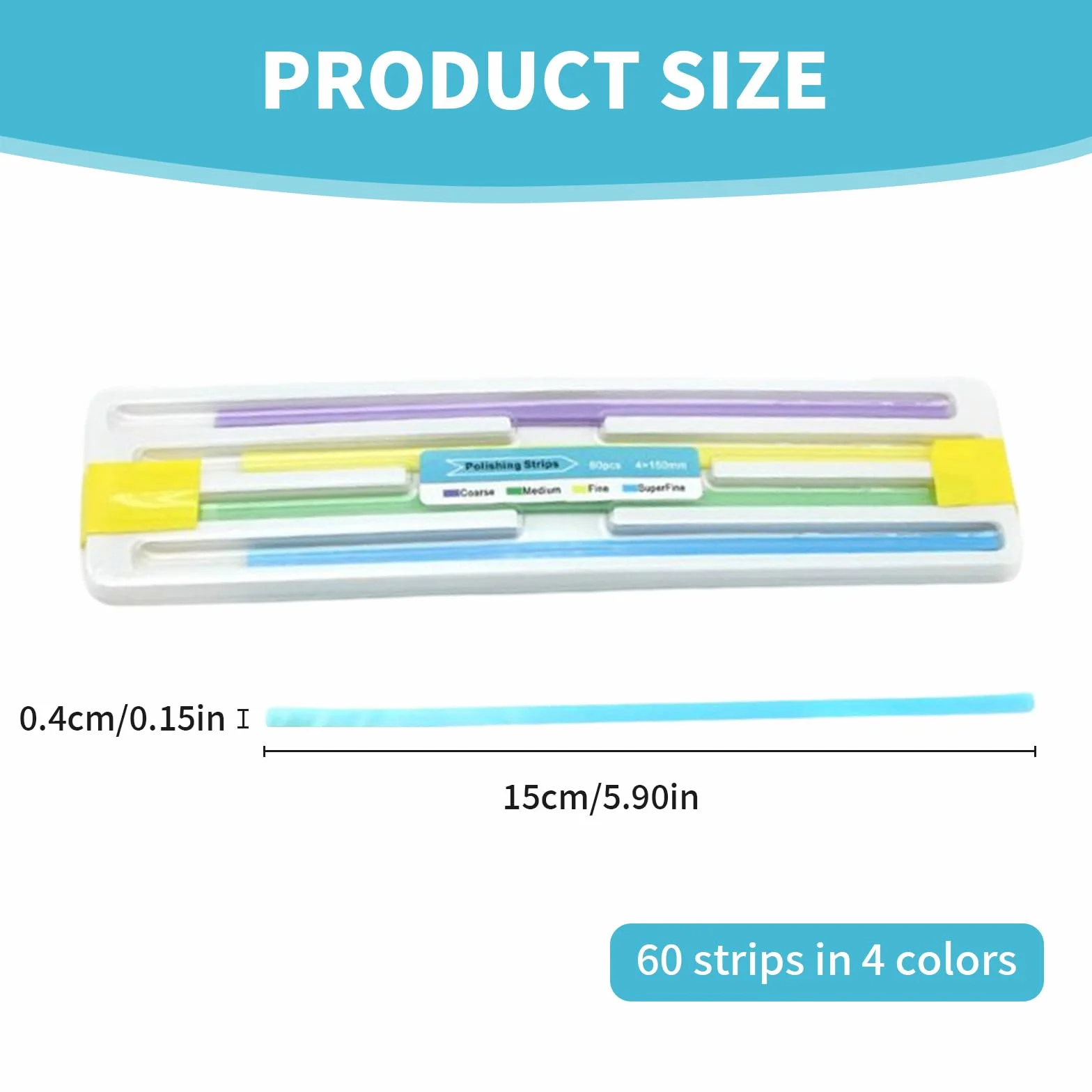 GUTERTOP 60 pezzi carta vetrata dentata per spazi intermedi, strisce abrasive dentali, kit pulizia profonda igiene orale