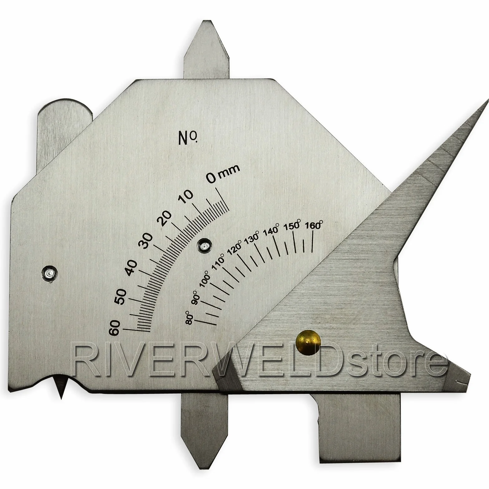 RIVERWELD HJC60 Calibro di saldatura multifunzione Controlla Spessore Altezza cordone Spazio giunti Angolo scanalatura