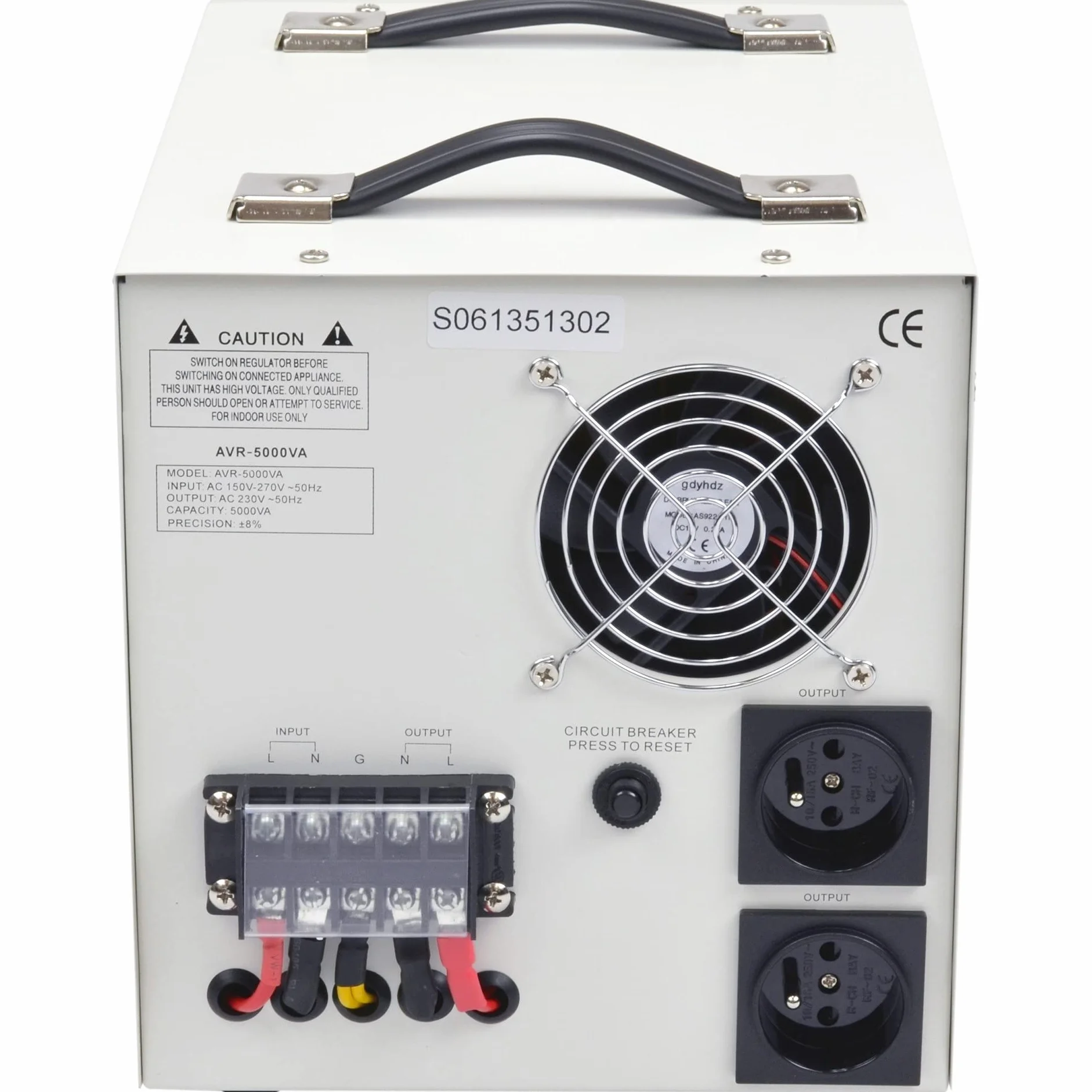 Volt Polska Stabilizzatore di tensione con UPS e AVR 5000VA, 230V, 3000W, 6250W, Compatto
