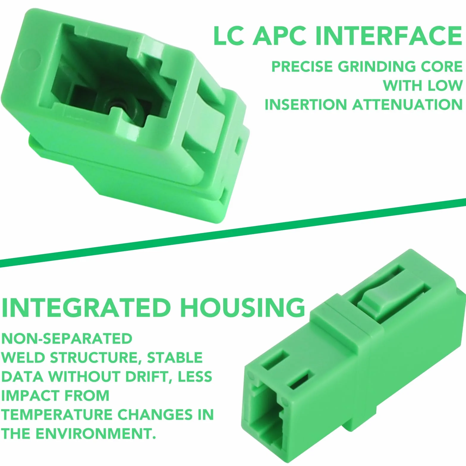 TNSLAND Adattatore in Cavo Fibra Ottica 5 Pezzi, Accoppiamento PC Monomodale, Fibre Optic Adapter LC/APC Simplex