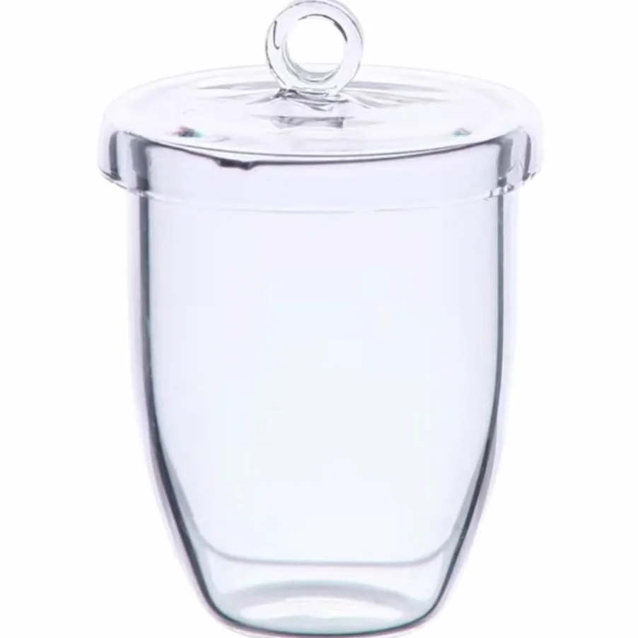 Crogiolo al quarzo Crogiolo in vetro al quarzo da laboratorio con coperchio Elevata purezza e resistenza alle alte temperature 10/20/30/50/100/150/200/250/300ml 1400 gradi 1pz (Size : 10ml)