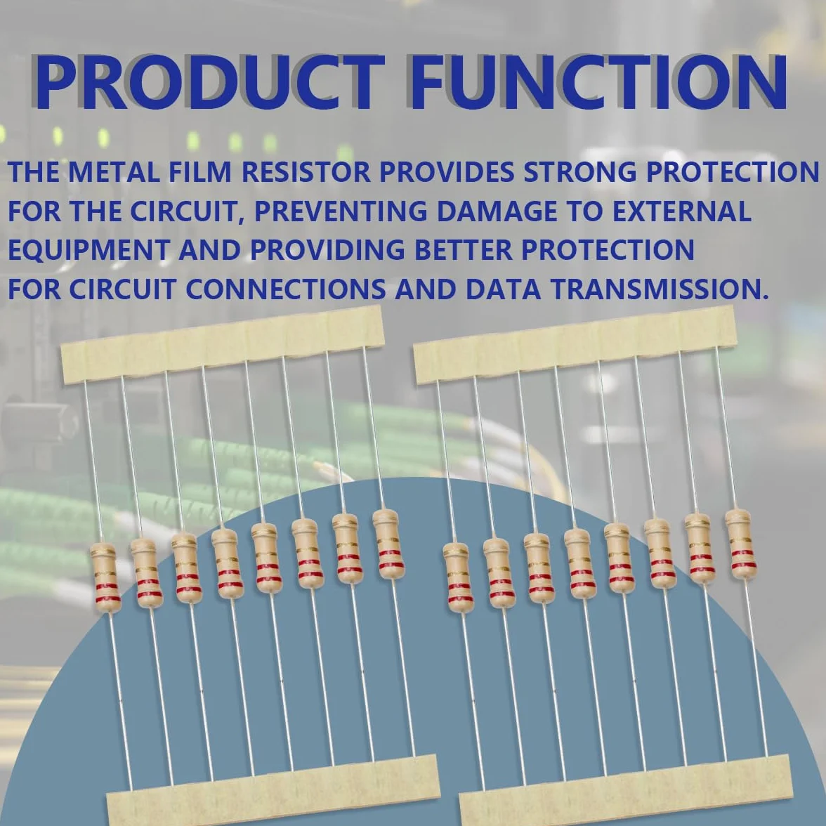 Resistenza del Film di Carbonio 2.2 Ohm 1/2W 5% 100 Pz per Progetti DIY