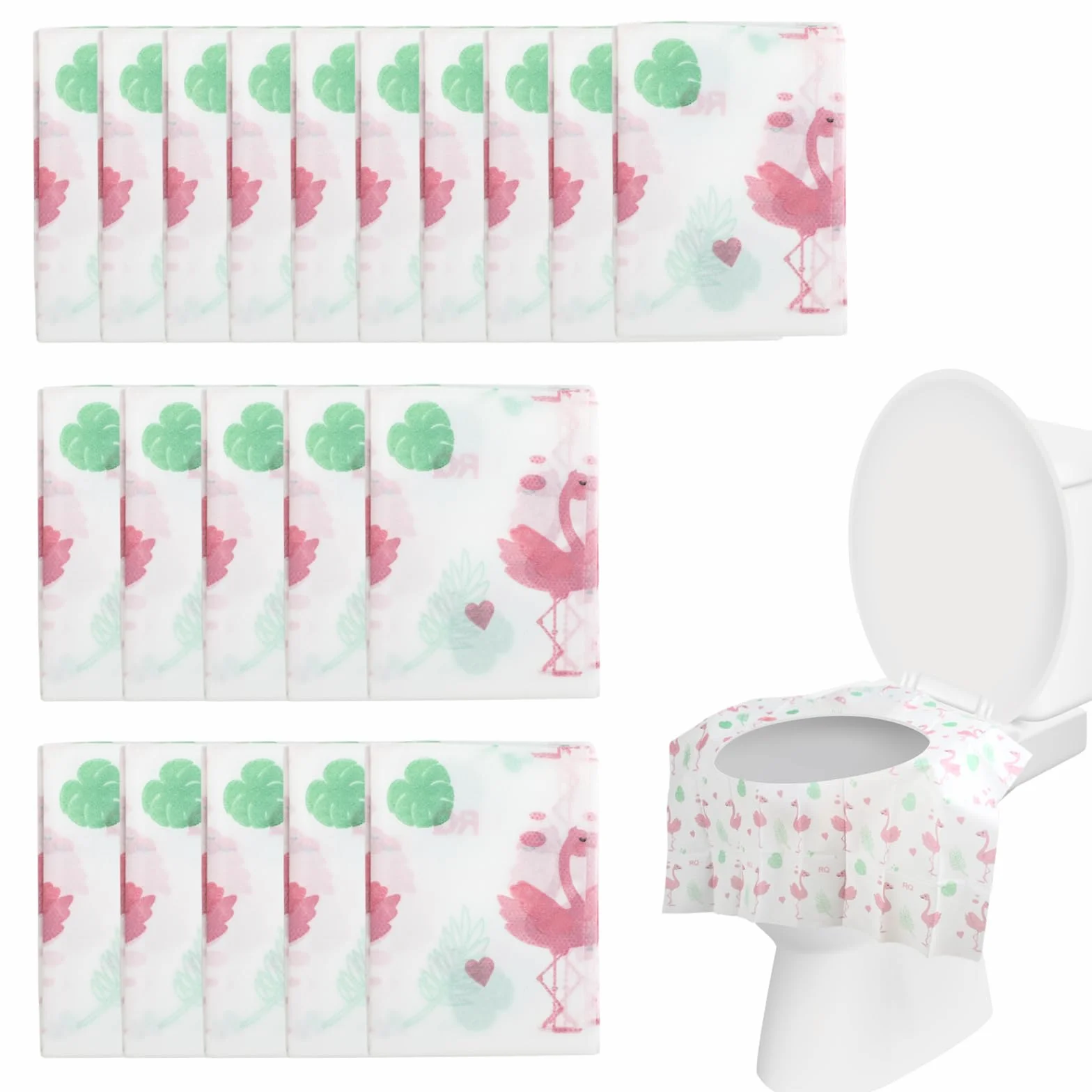 Copriwater Usa e Getta - Copri Water WC, Copri Tavoletta WC, Materiale Vlies, Doppio Rinforzo, Taglia Universale