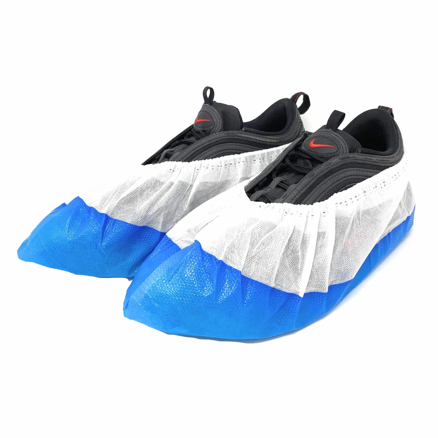 Copriscarpe Monouso Impermeabili Extra Resistenti Suola Goffrata CPE TNT 100 pz