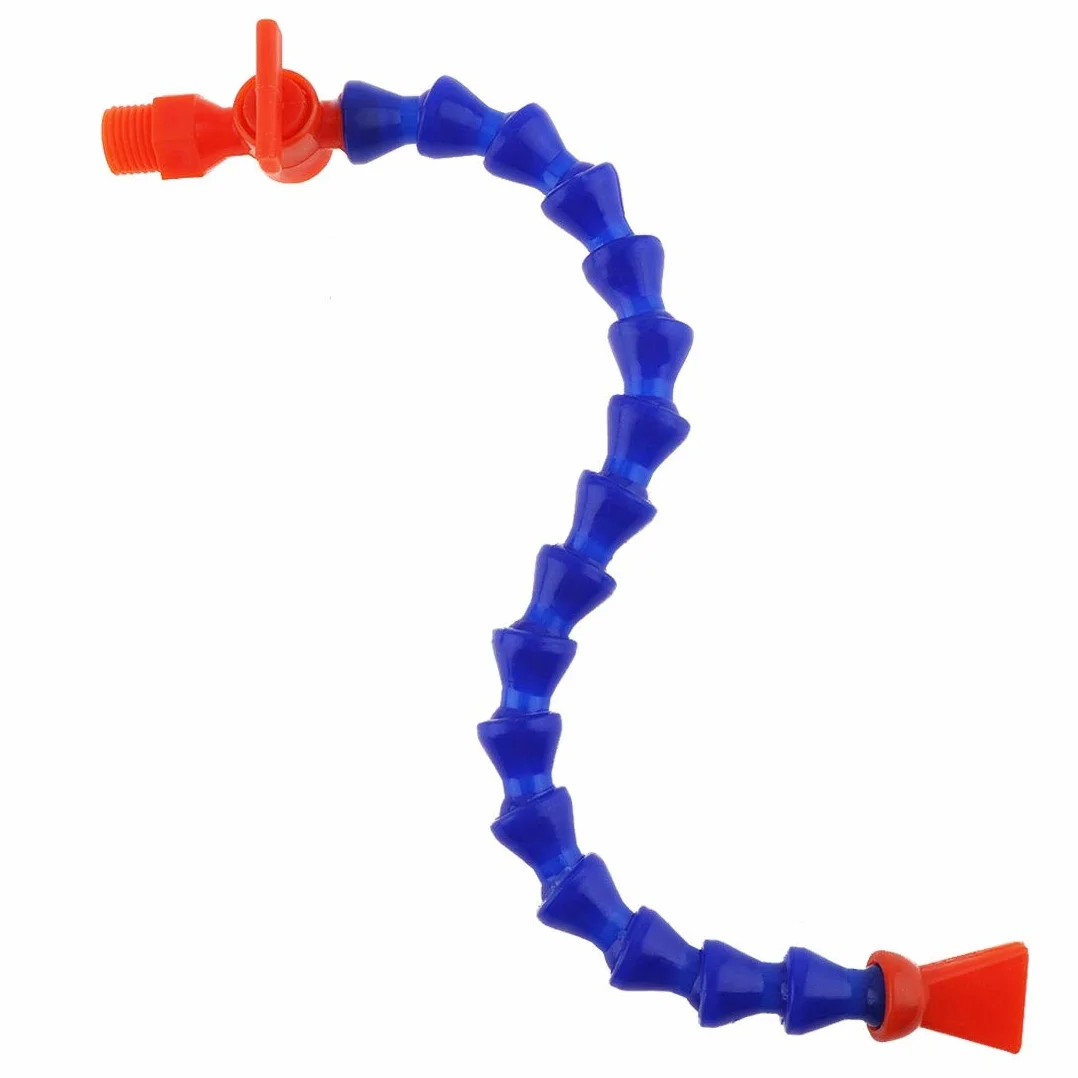 Tubo Flessibile del Liquido di Raffreddamento dell'Acqua con Filettatura da 1/4", Tubo di Raffreddamento in Plastica Regolabile con Ugello Piatto con Interruttore Blu